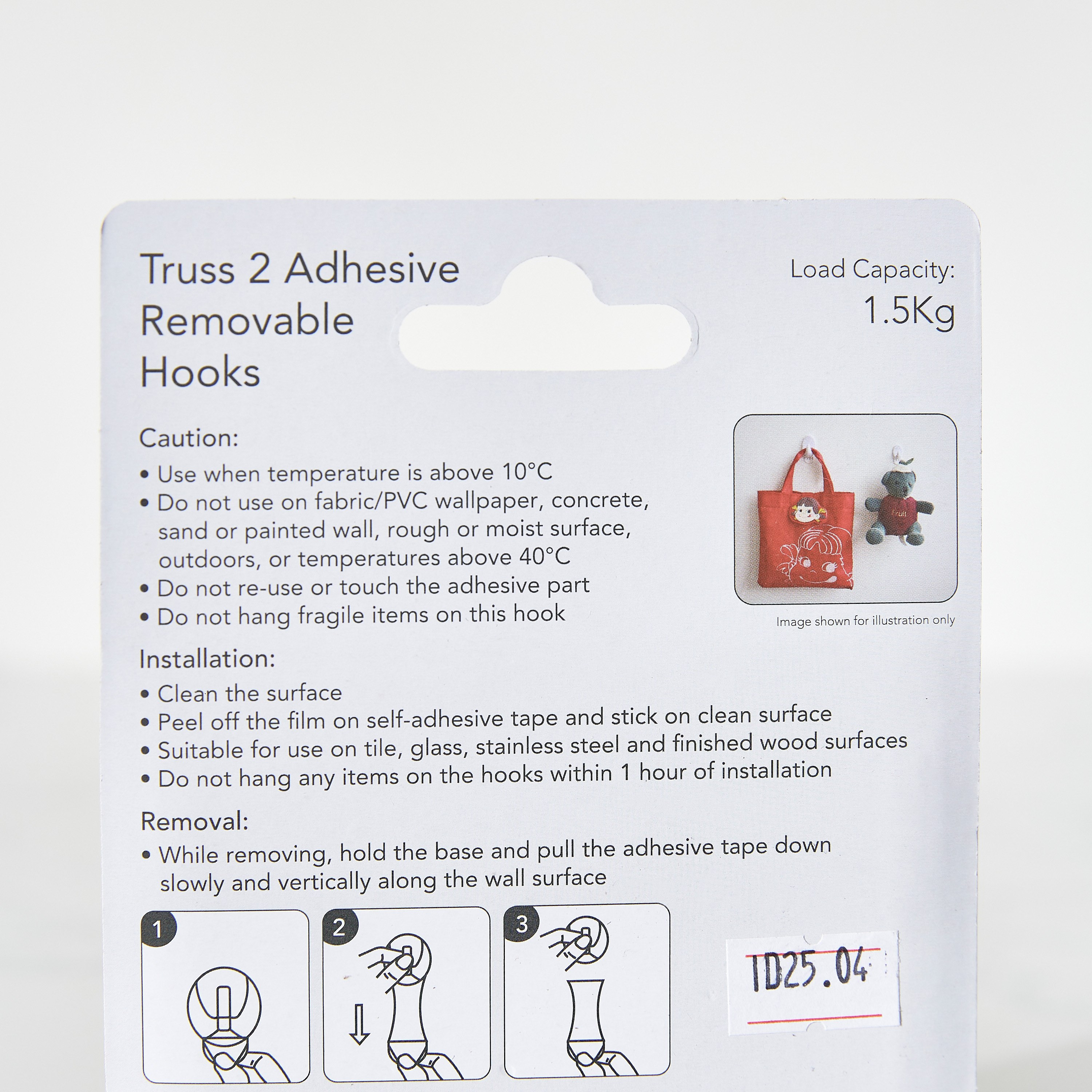 Self Adhesive Hooks - Set of 2-household-walldecorandmirrors-wallaccessories-image-2