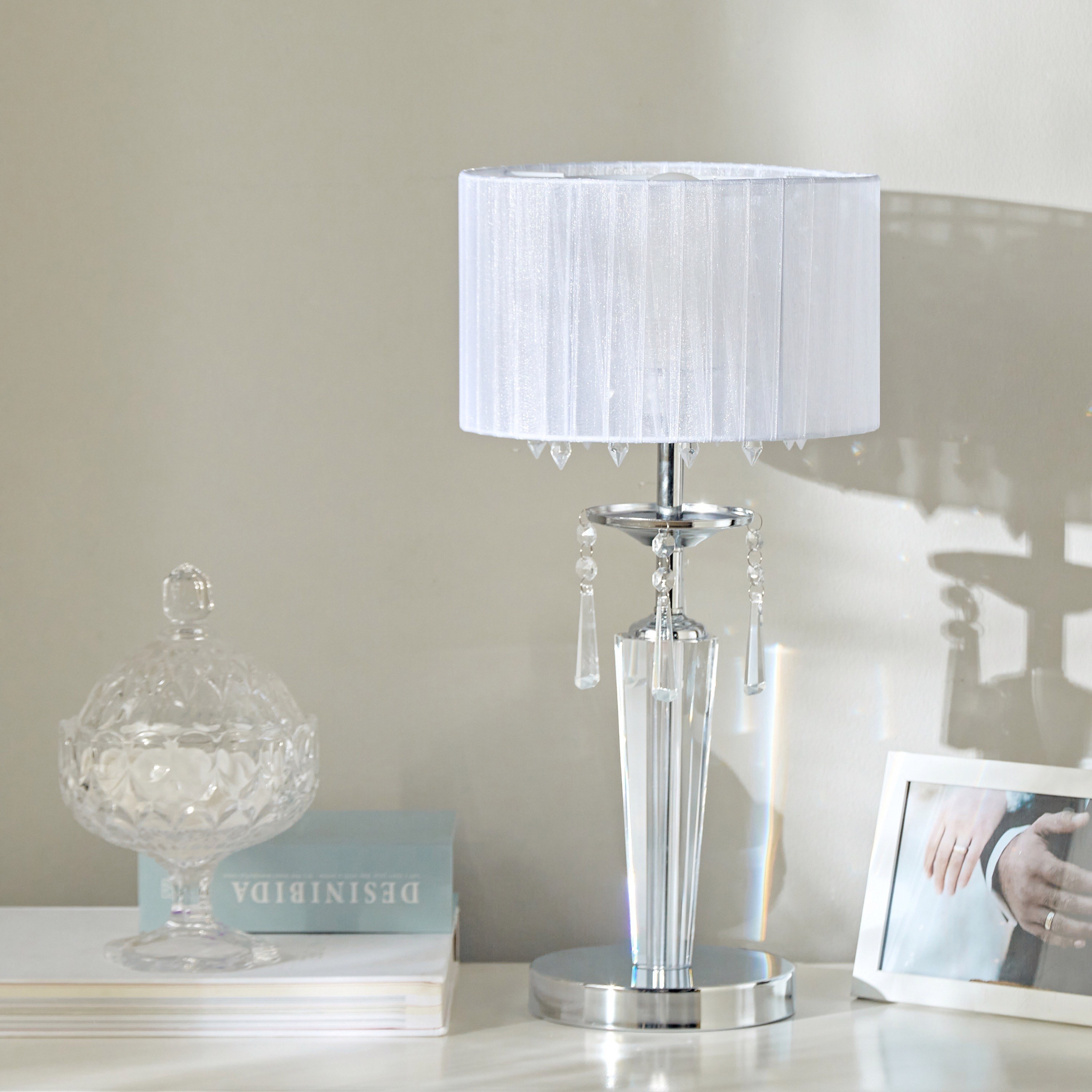 Elegant crystal hot sale table lamps