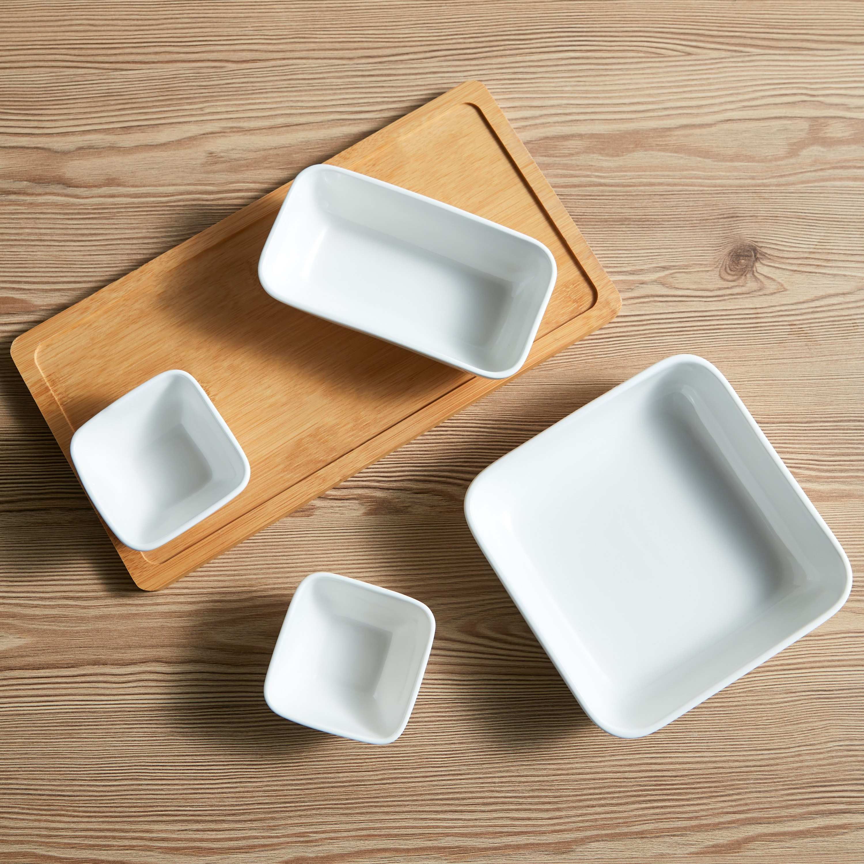 طبق صوص من ناتوريل - طقم من 5 قطع-household-dining-serveware-chipsanddip-image-2