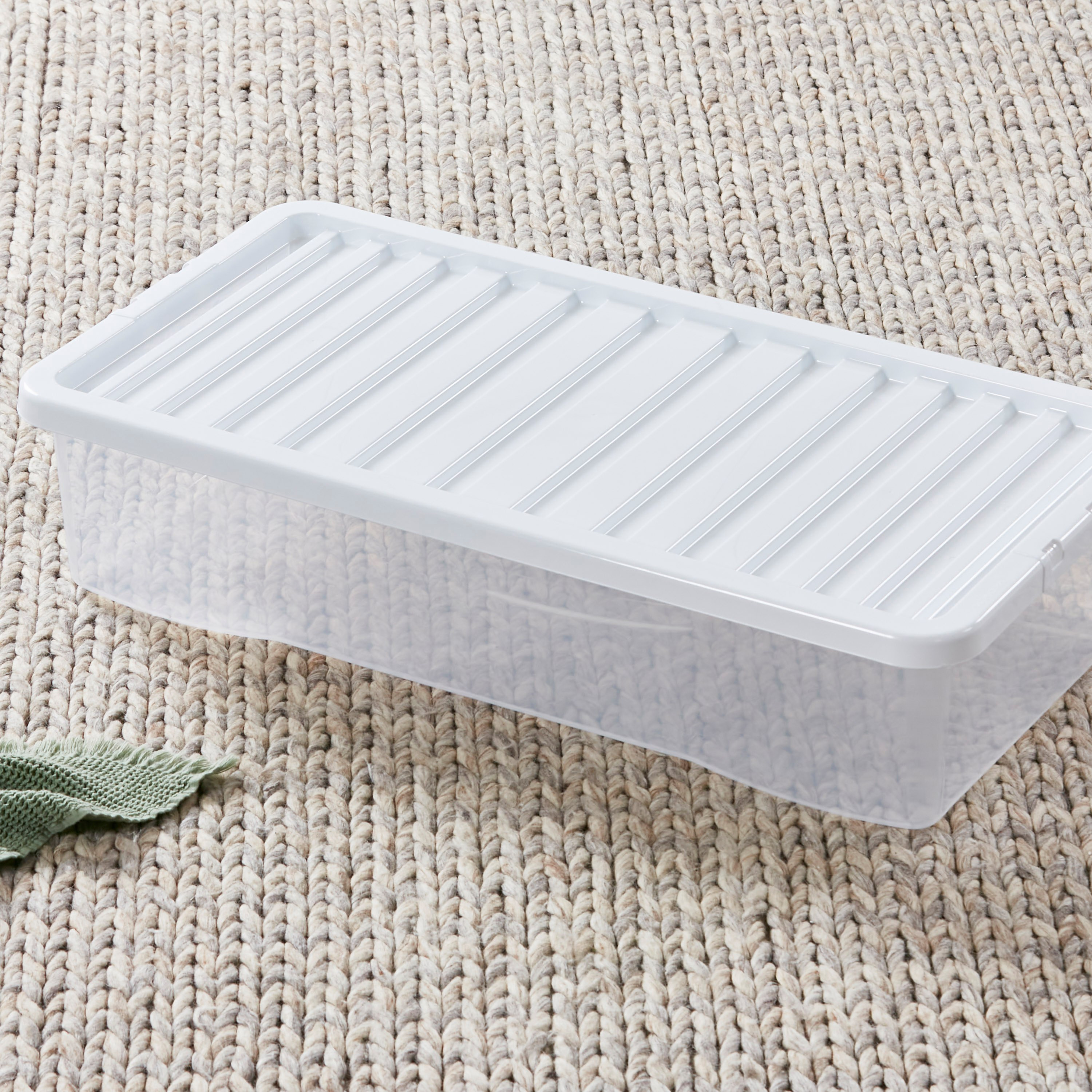 Crystal Underbed Box With Lid - 42 L-household-storage-storagesolutions-storageboxesandbaskets-image-1