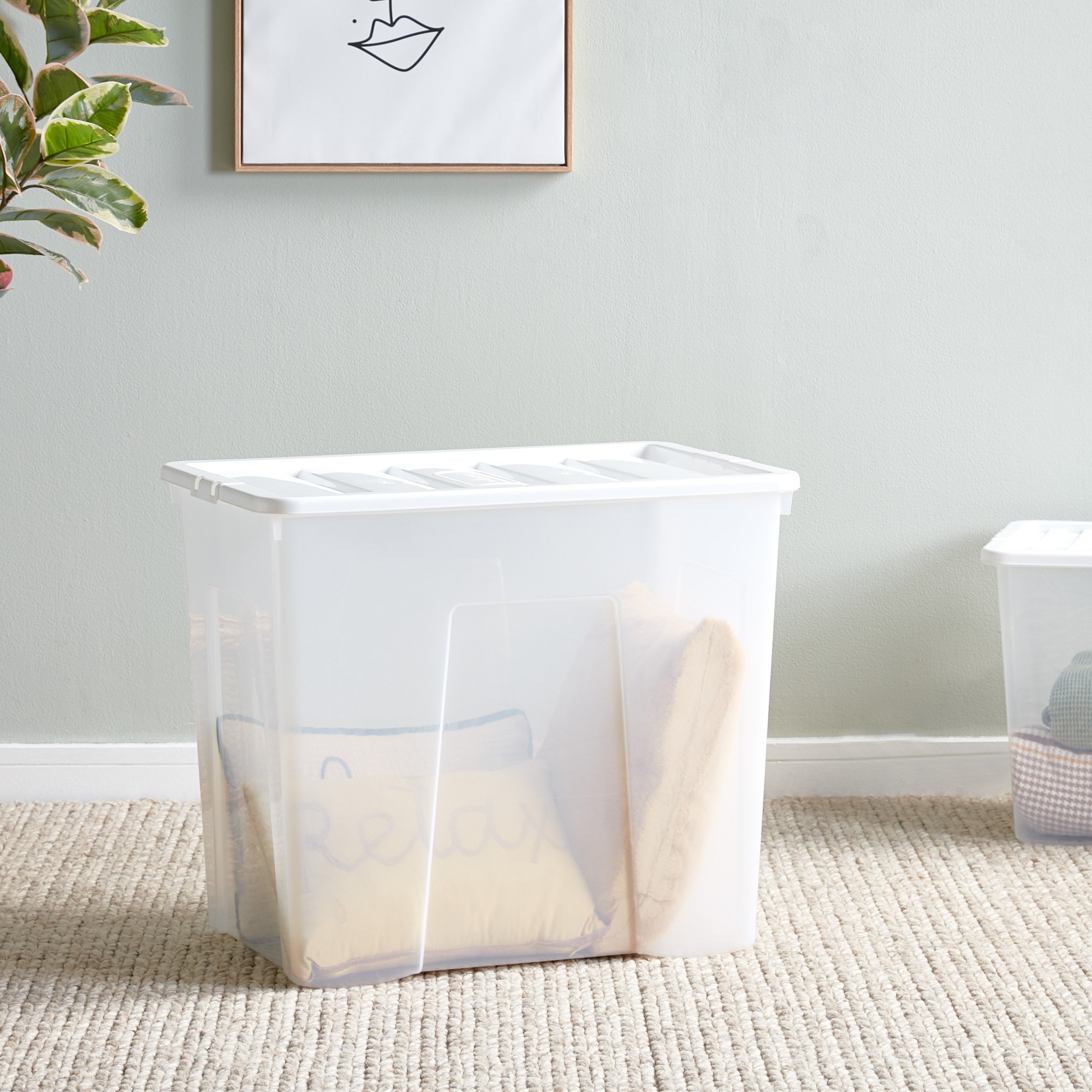 Crystal Storage Box With Lid - 160 L-household-storage-storagesolutions-storageboxesandbaskets-image-1