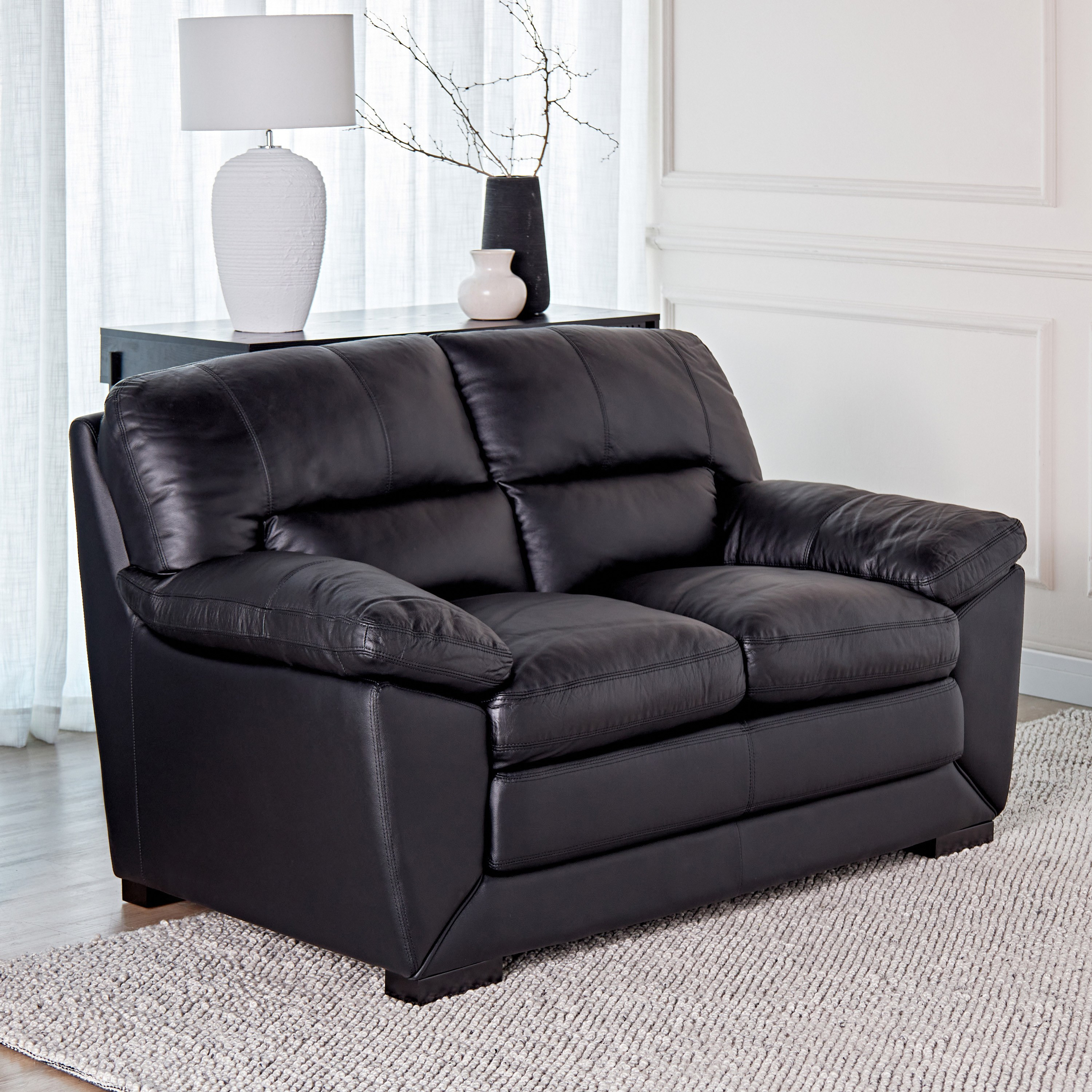 Leather couch deals and loveseat set