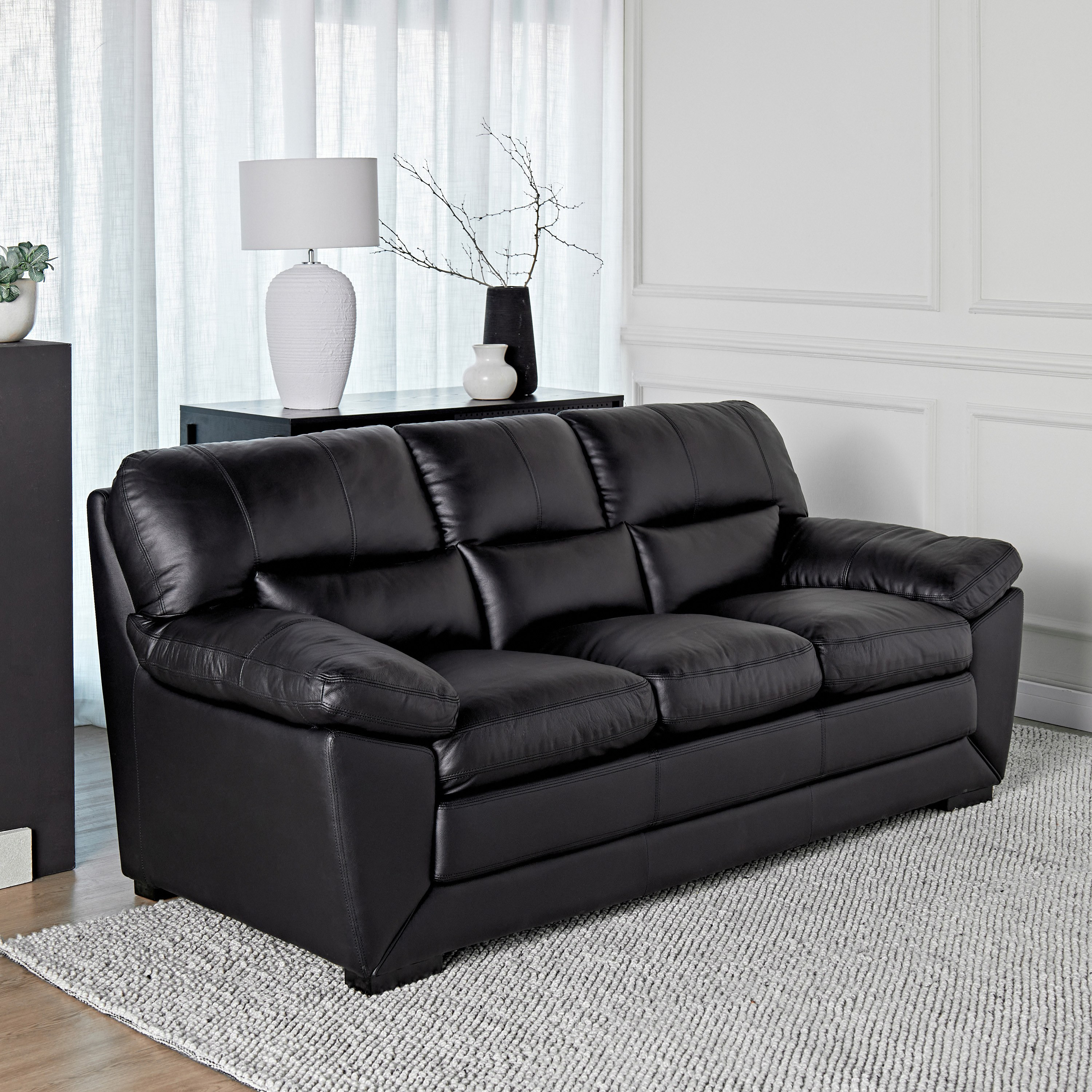 Leather 3 store seater sofa