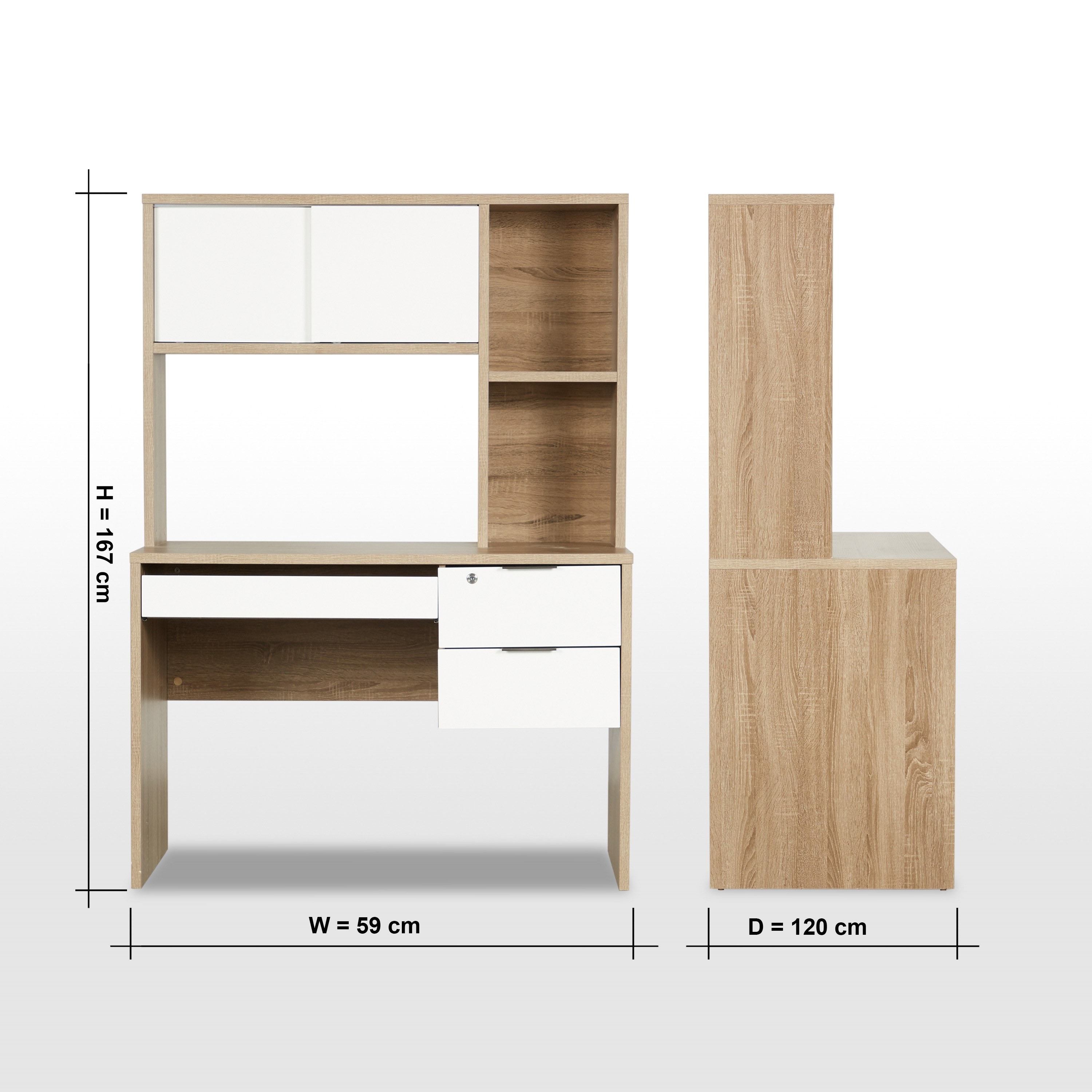 Shop Dublin Desk with Hutch Online Home centre UAE