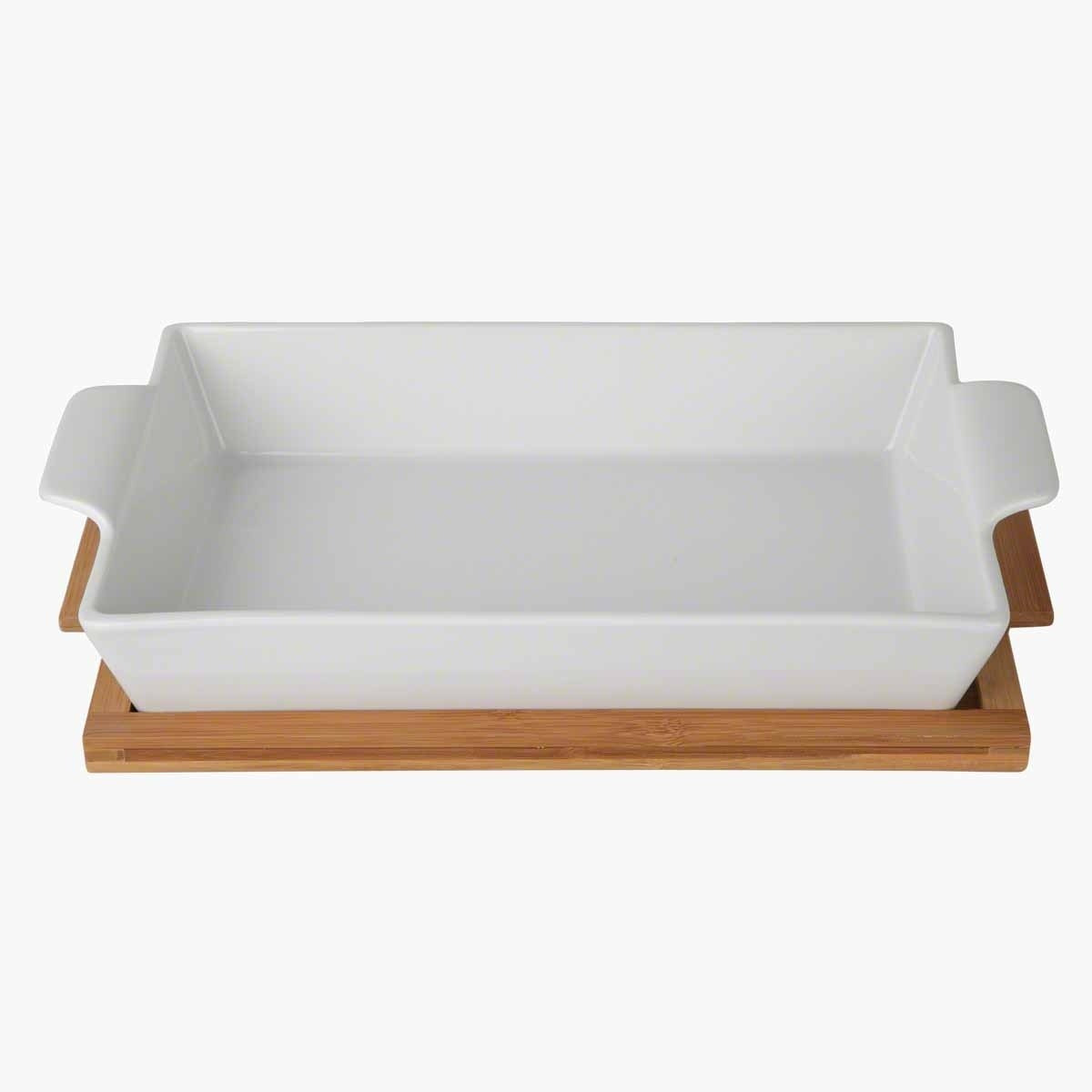 صحن تقديم وخبز بورسلان قطعتين - ناتوريل-household-kitchen-bakeware-bakingdishes-image-5