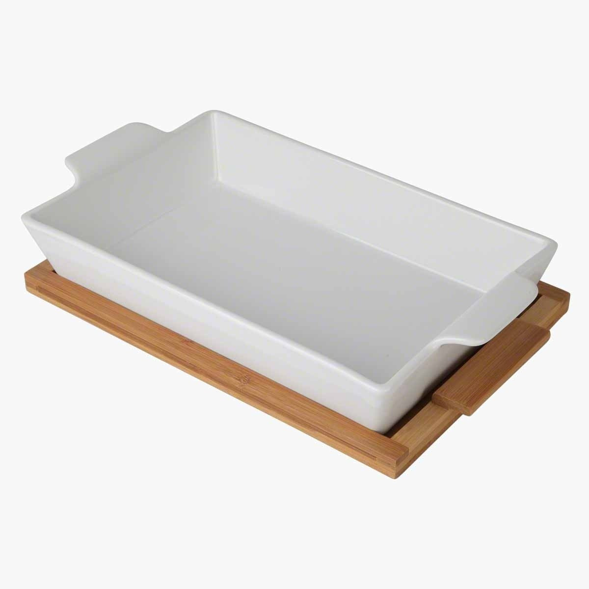 صحن تقديم وخبز بورسلان قطعتين - ناتوريل-household-kitchen-bakeware-bakingdishes-image-4