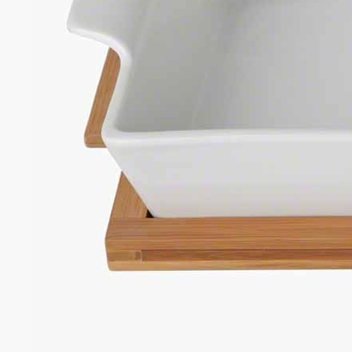 صحن تقديم وخبز بورسلان قطعتين - ناتوريل-household-kitchen-bakeware-bakingdishes-image-1