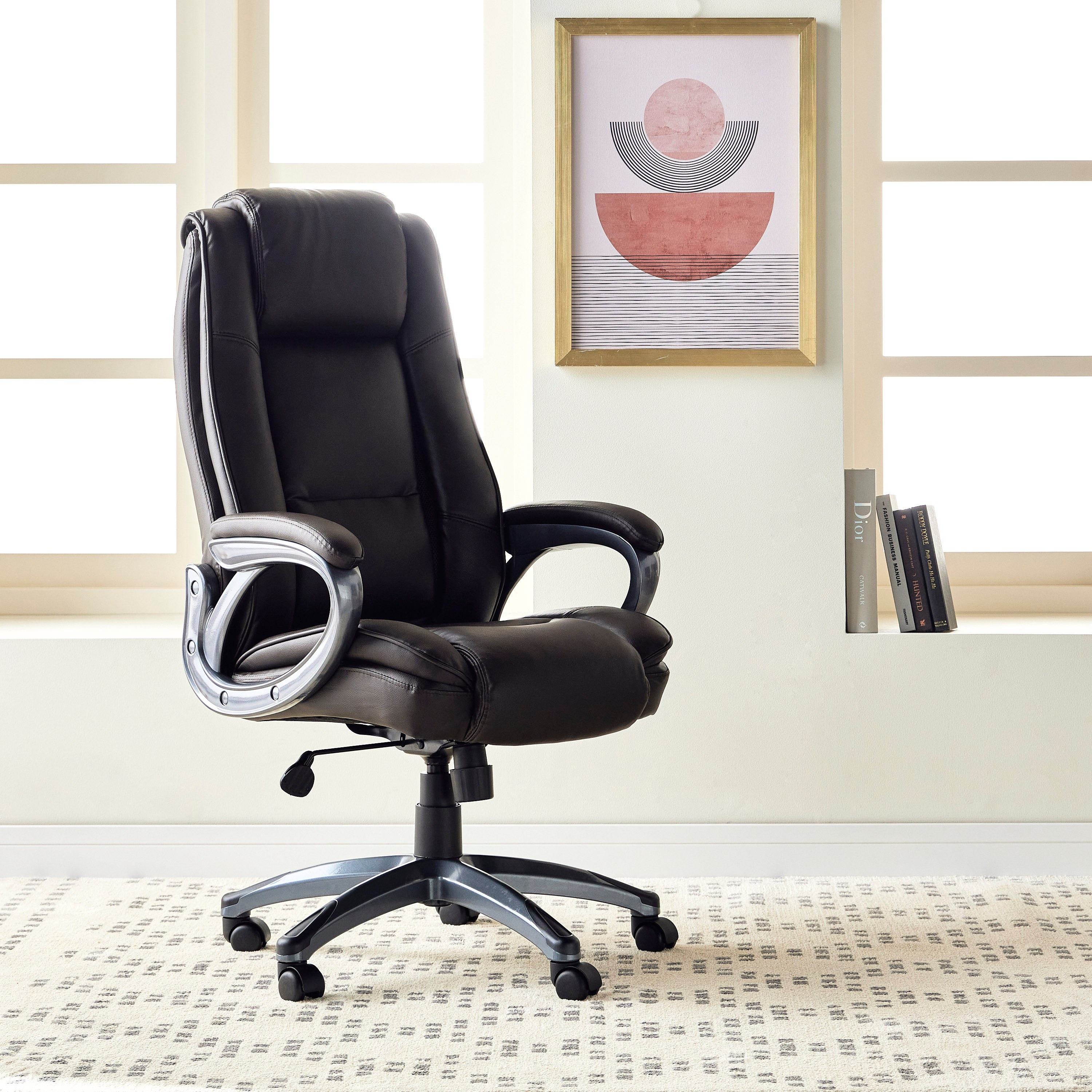 Leather office best sale chairs online