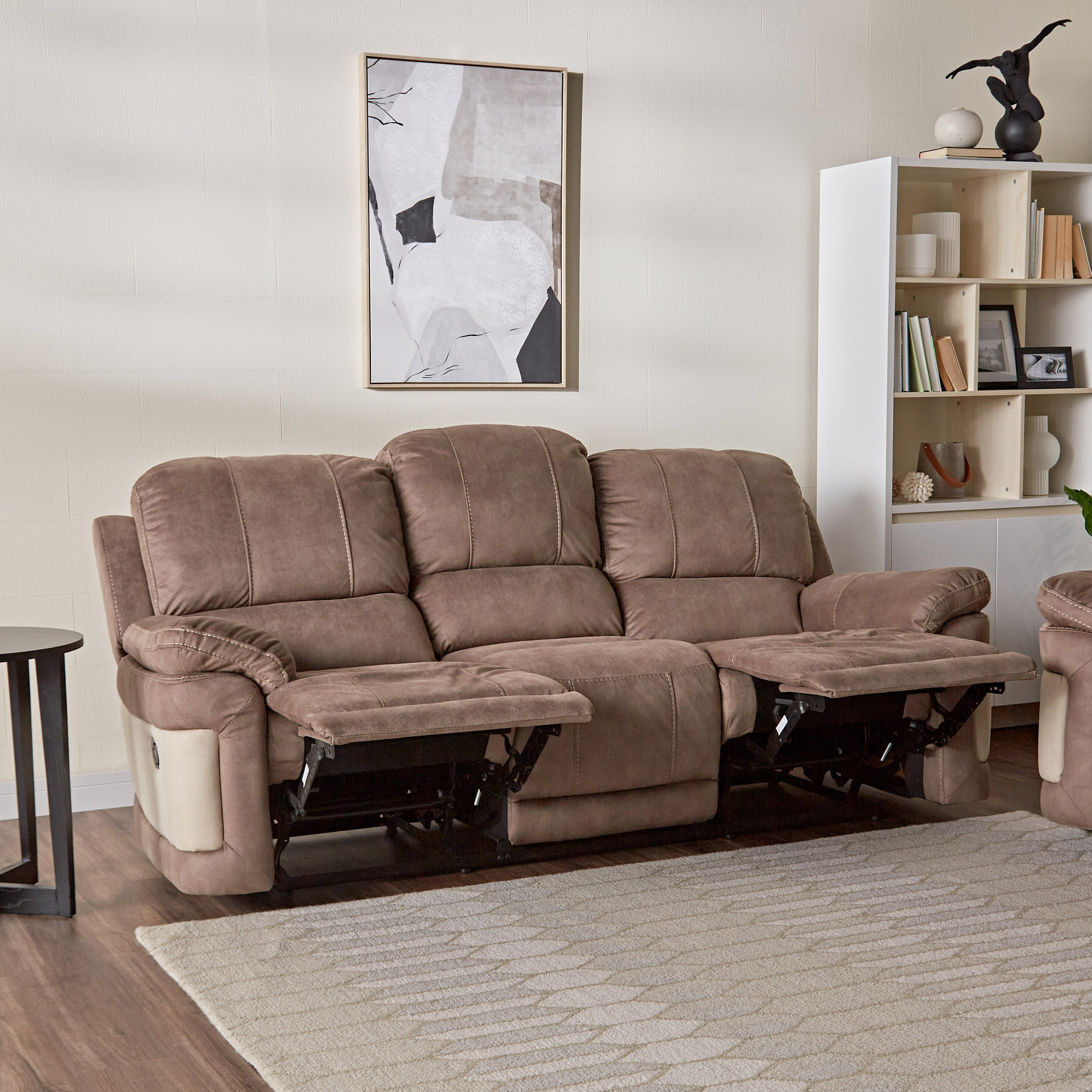 Shop Dawson 3Seater Fabric Recliner Online Home centre UAE