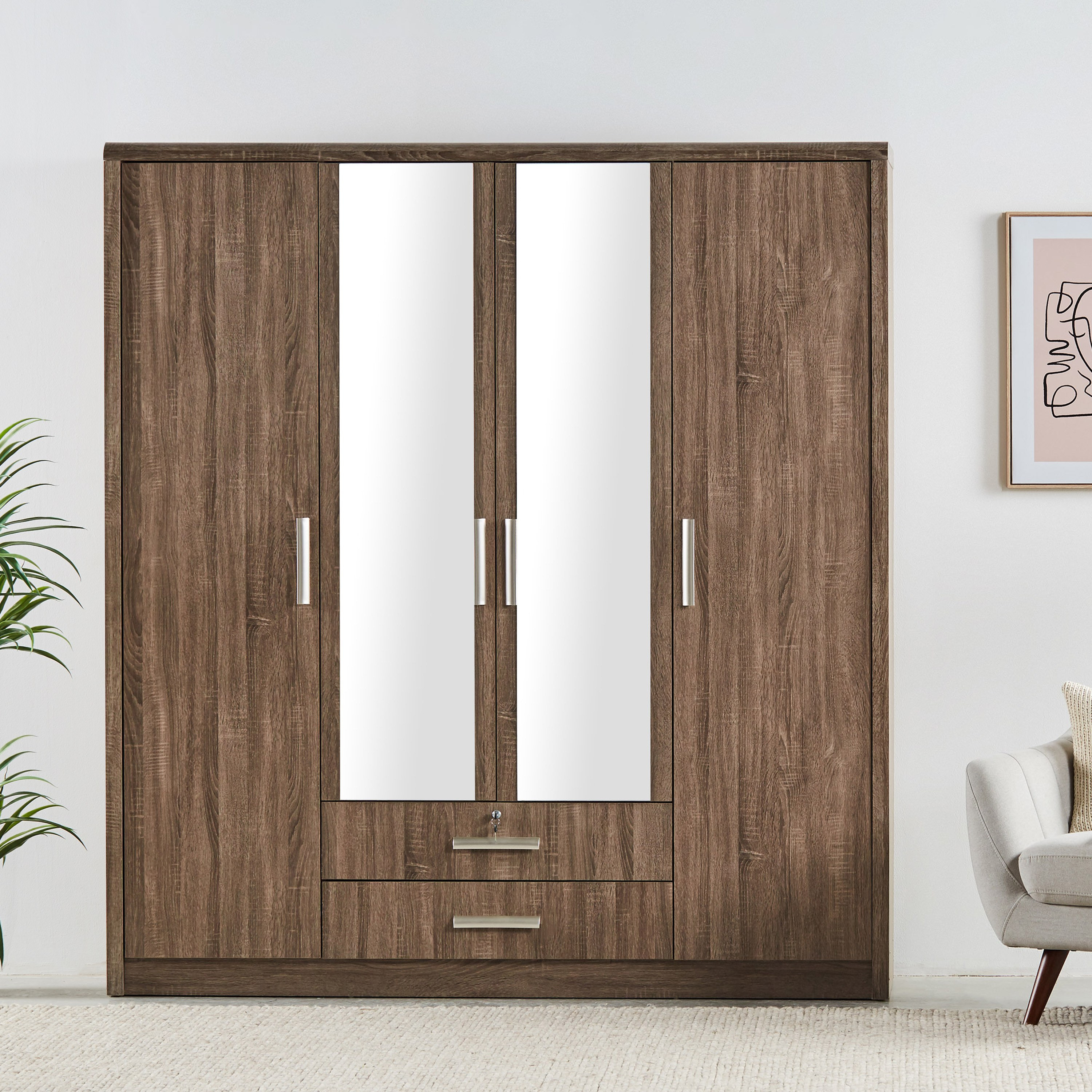 | خزانة ملابس 4 أبواب - ساترن