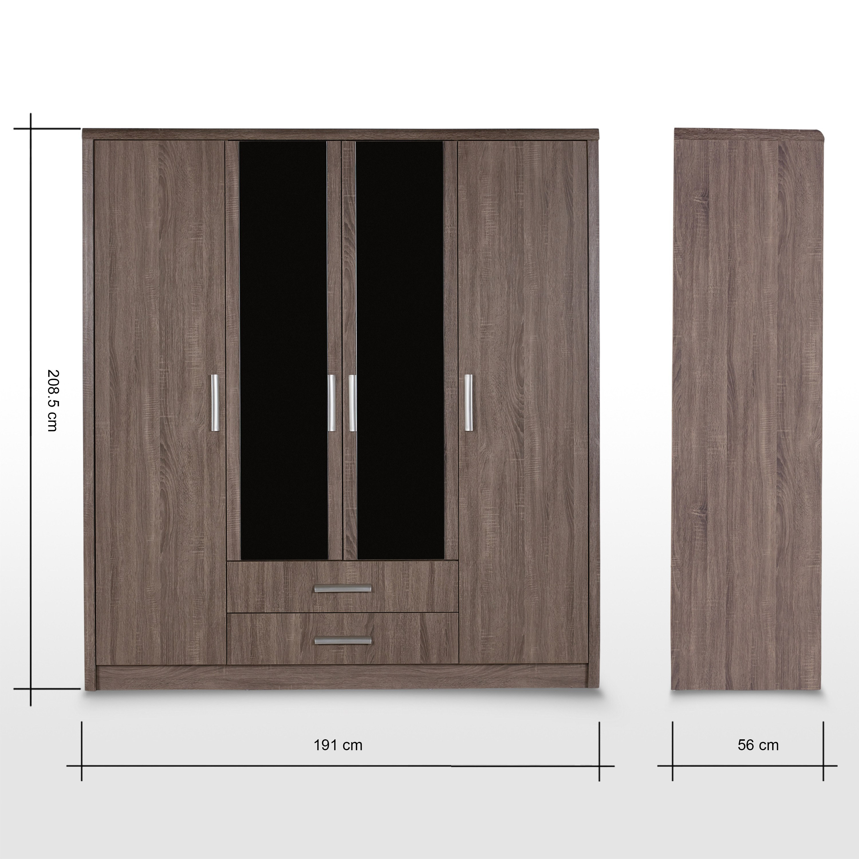 | خزانة ملابس 4 أبواب - ساترن