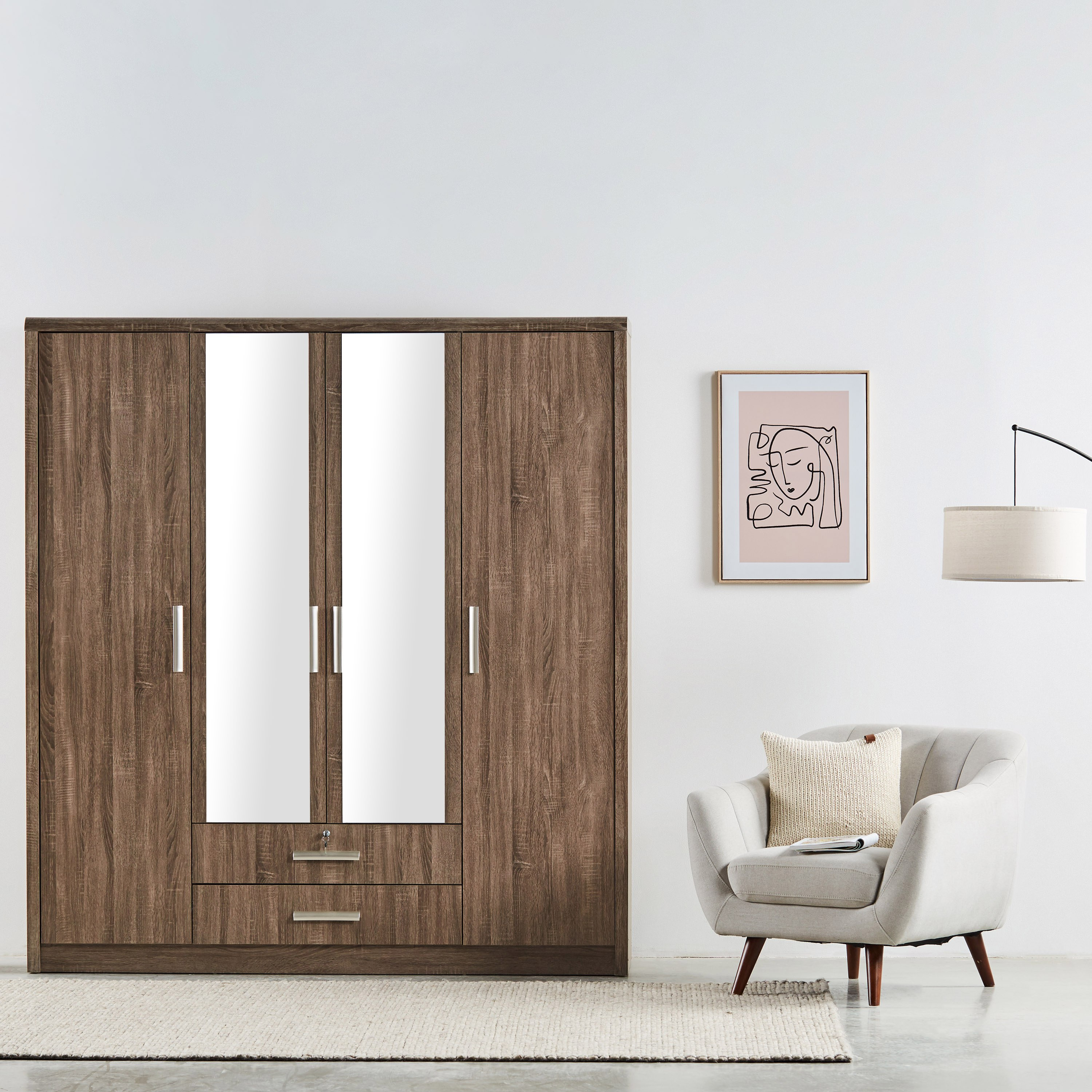 | خزانة ملابس 4 أبواب - ساترن