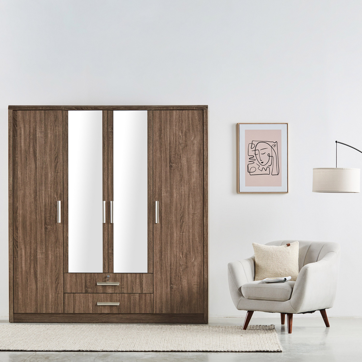 خزانة ملابس 4 أبواب - ساترن 17 | خزانة ملابس 4 أبواب - ساترن