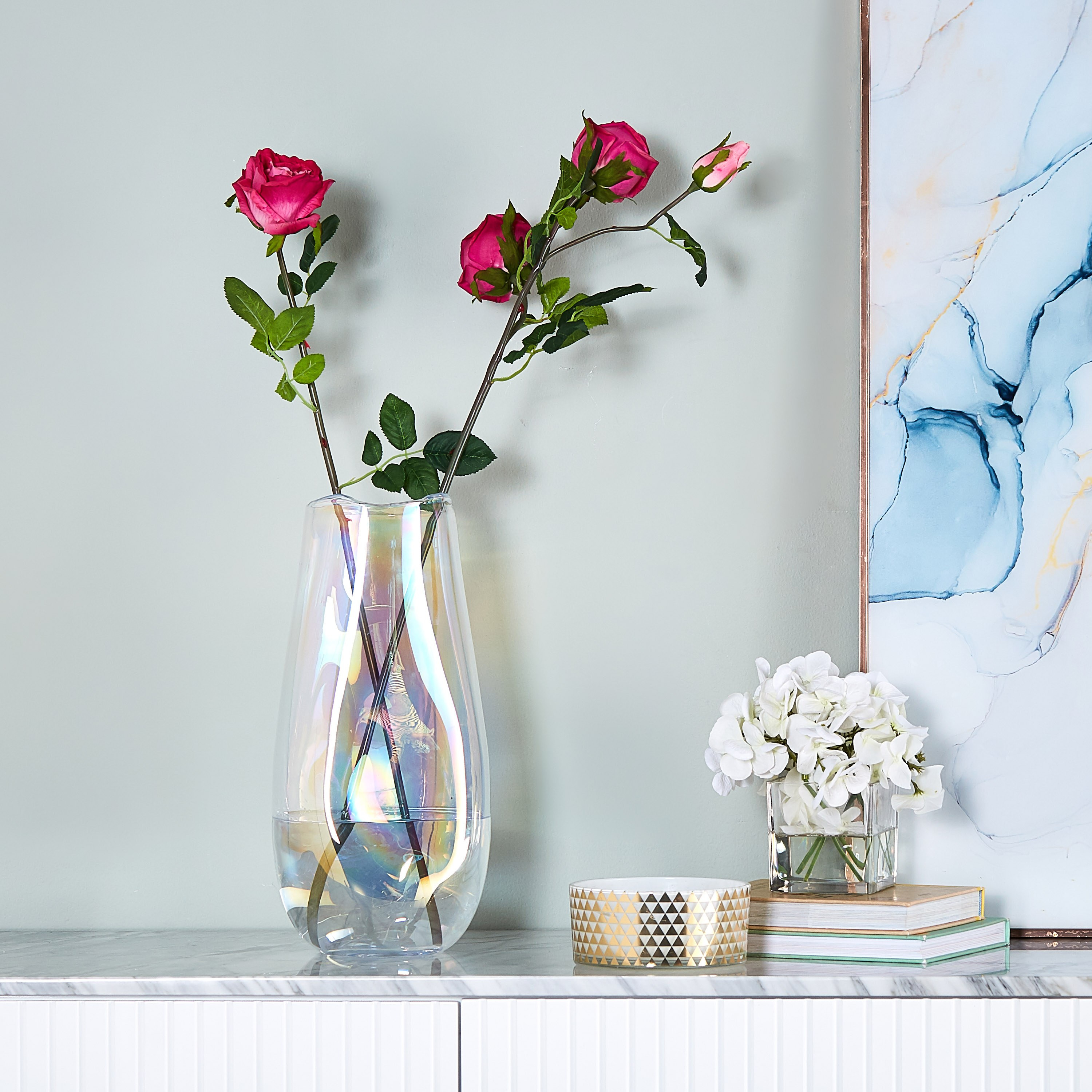 Real Touch Rose Spray - 89 cm-household-gardenandoutdoor-artificialflowersandplants-stems-image-3