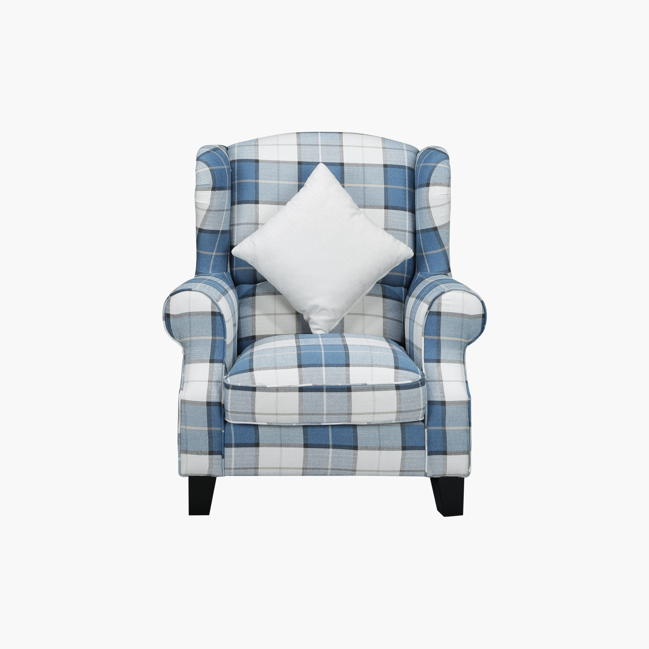 Shop Zeba Chequered Fabric Armchair Online Home Centre UAE