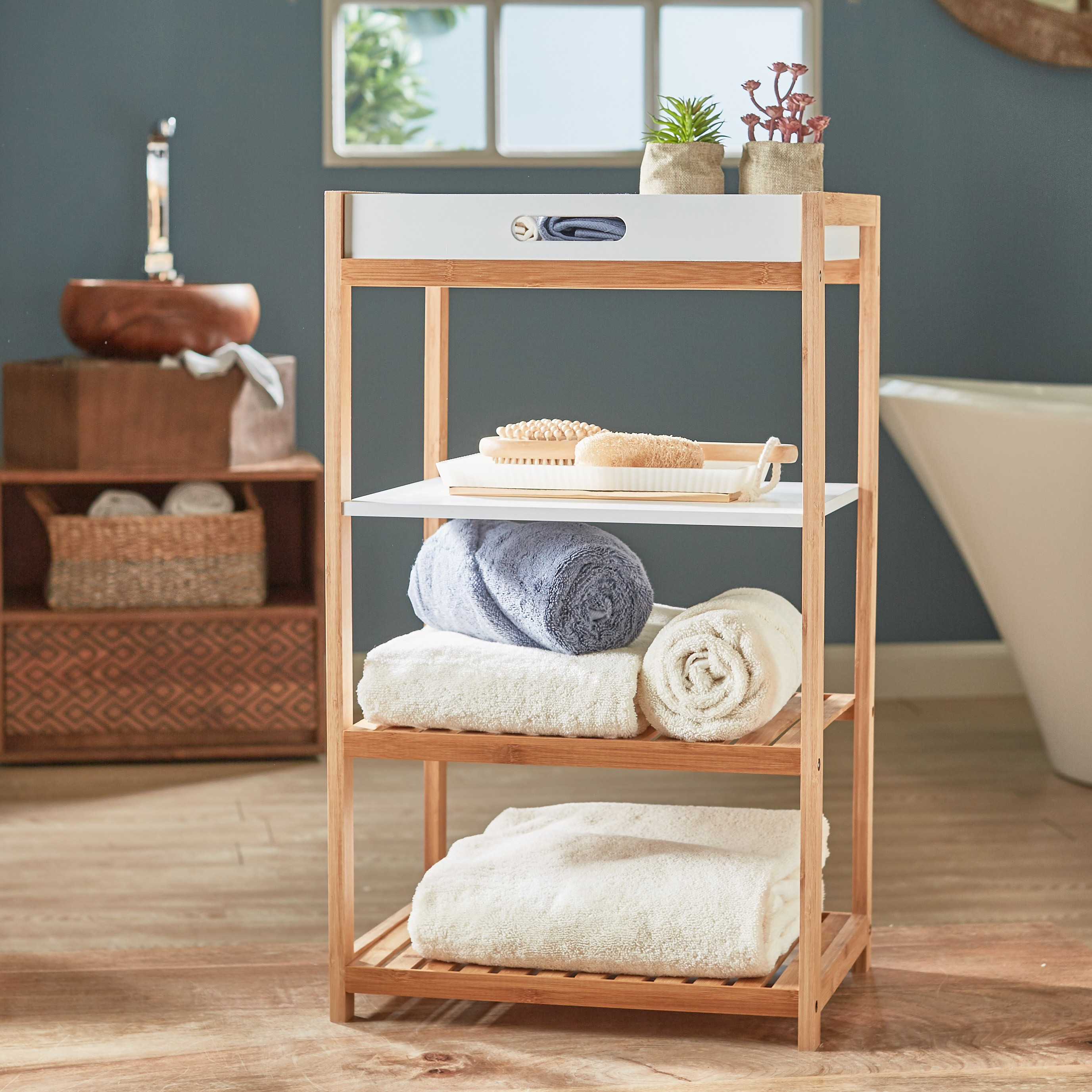 Brookline 4-Tier Bath Rack-household-bathandlaundry-bathroomorganizing-bathroomracksandtrolleys-image-1