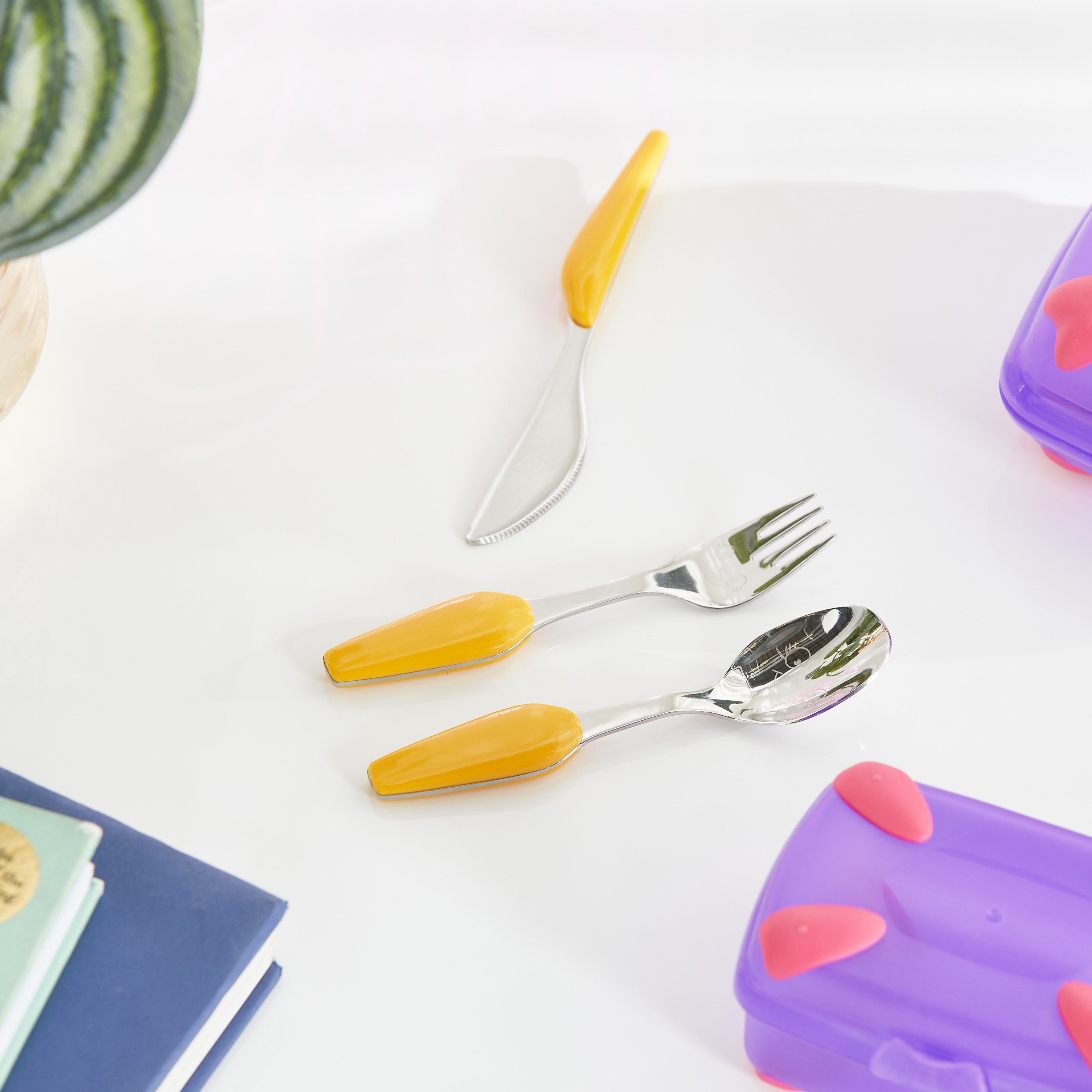 طقم أدوات مائدة 3 قطع من هابي فيسيز-babyandkids-eatanddrink-cutlery-image-2