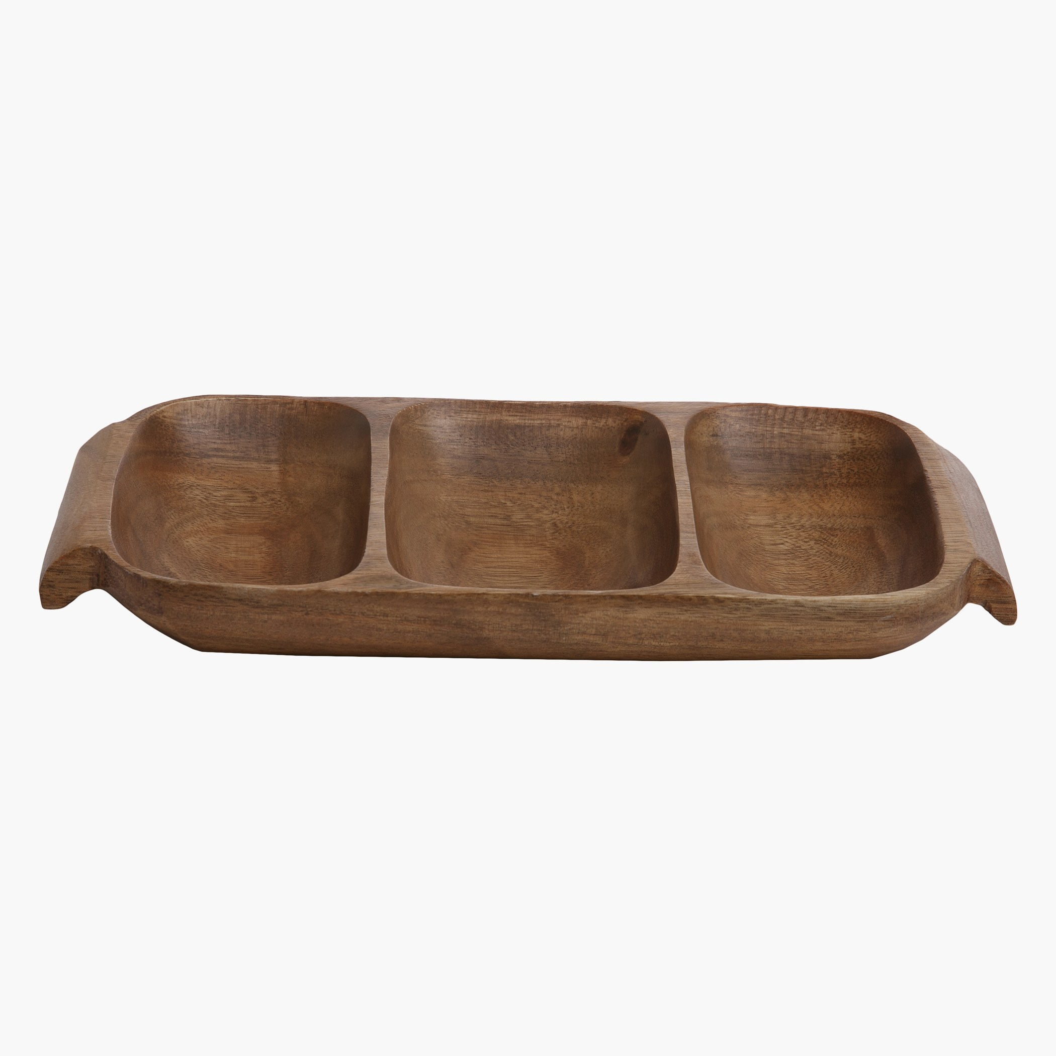 Acacia Tray with Handle - 30.4 x 17.7 x 3.8 cms-household-dining-serveware-chipsanddip-image-1