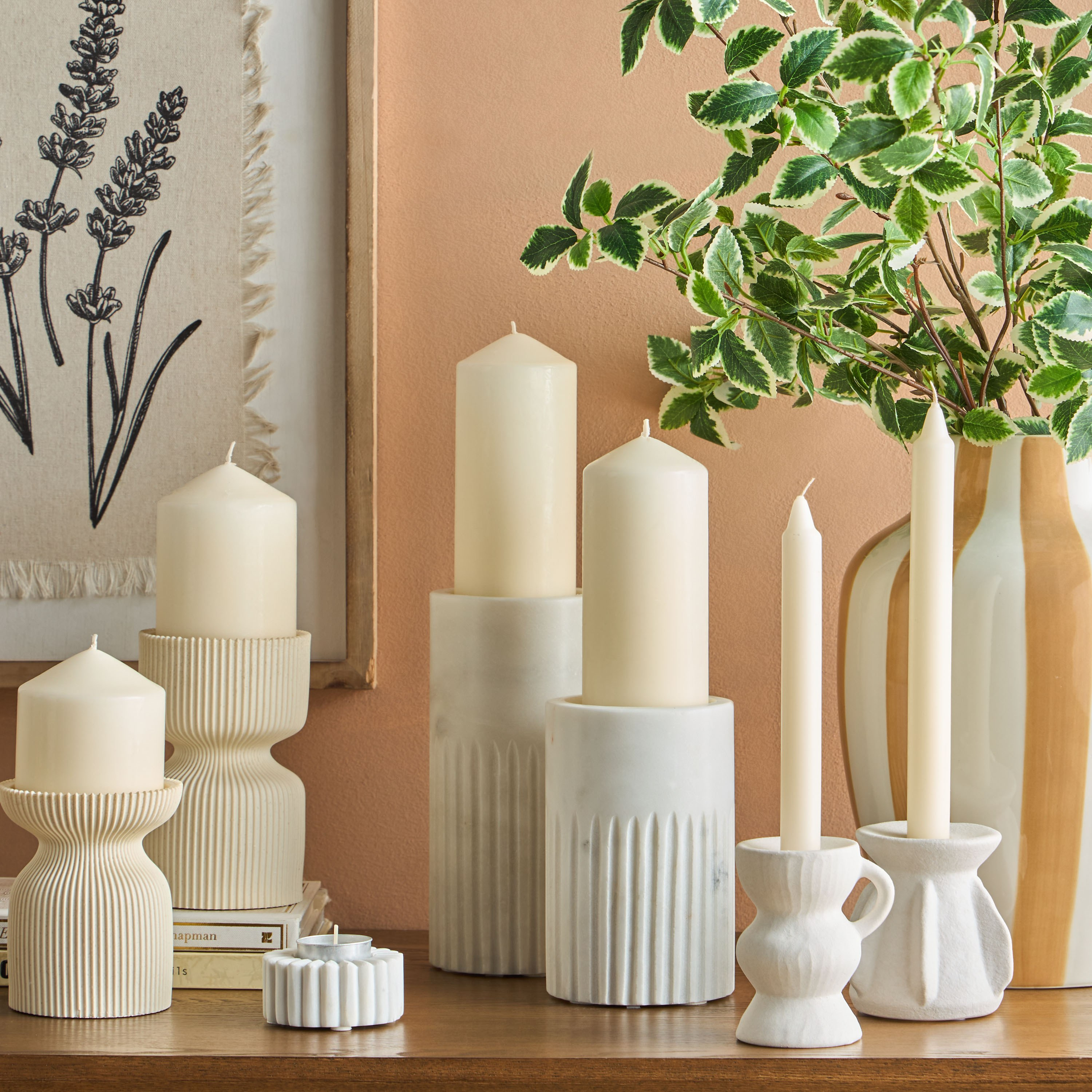 Unscented Taper Candle - Set of 8-household-homefragrance-candles-image-3
