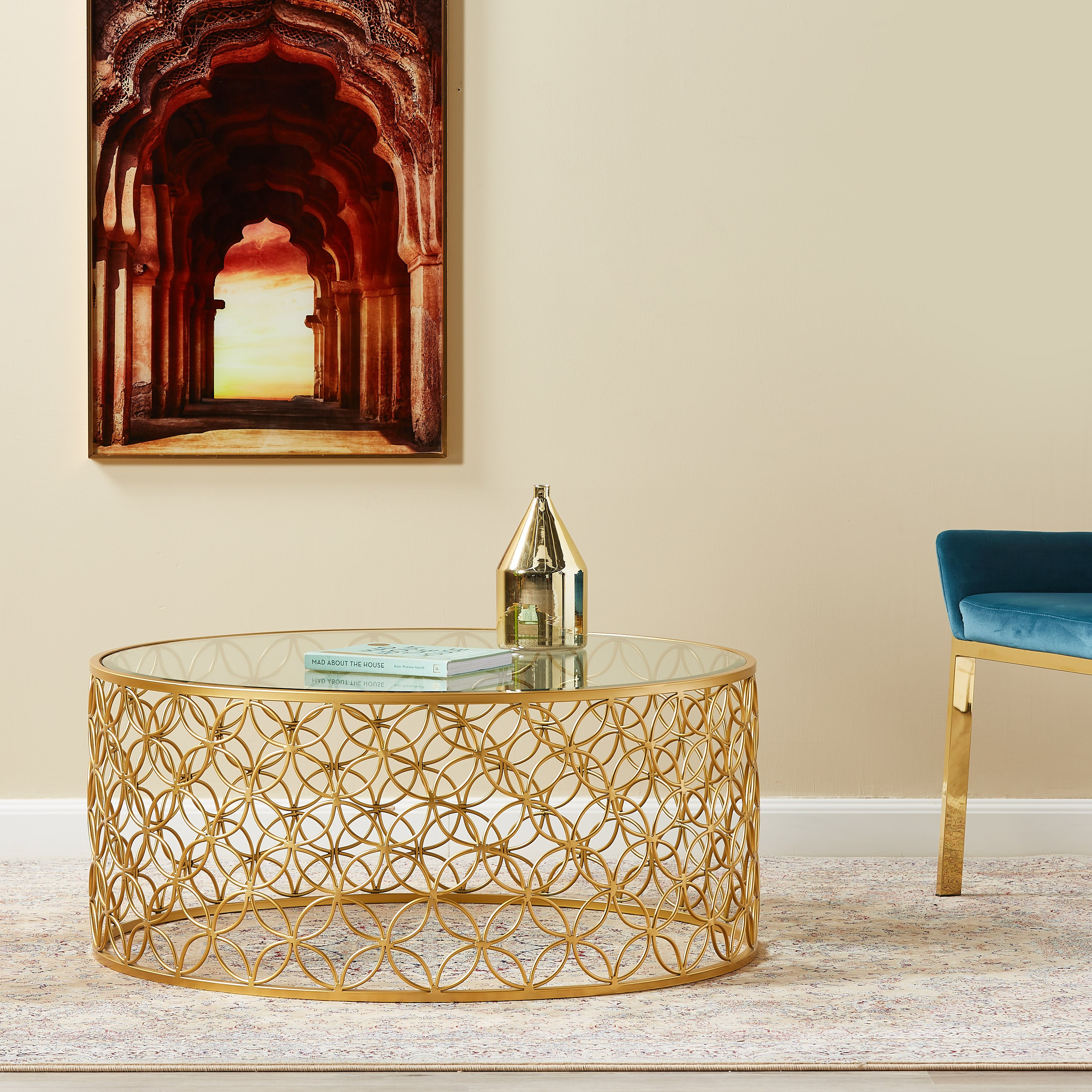 Glass Table Kuwait Shop Florida Glass Top Coffee Table | Homecentre Kuwait