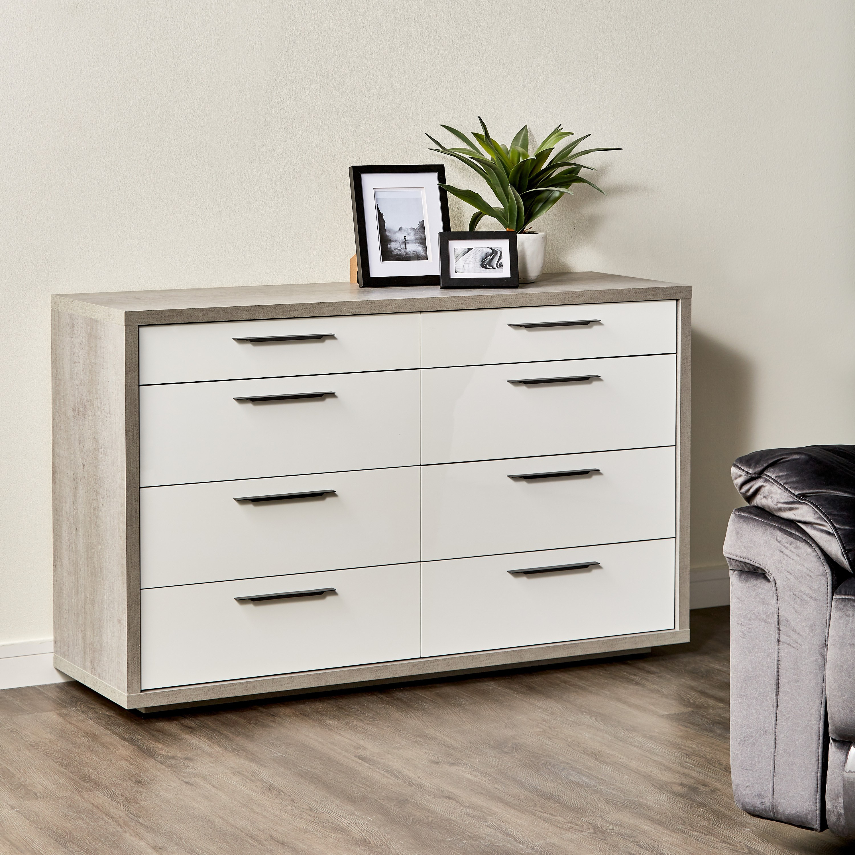 White dresser 2024 8 drawers