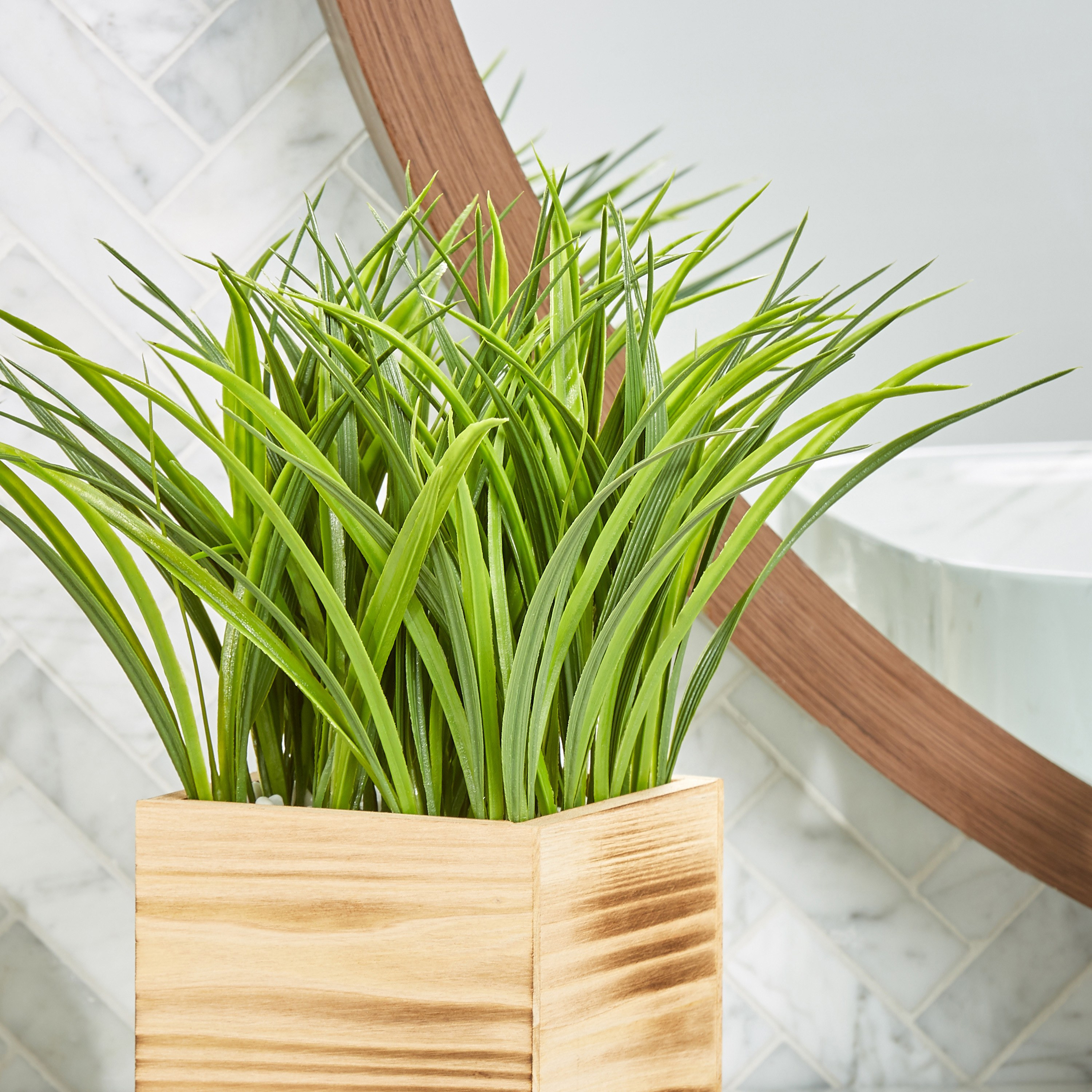 Grass Artificial Plant with Vase-household-gardenandoutdoor-artificialflowersandplants-plants-image-3