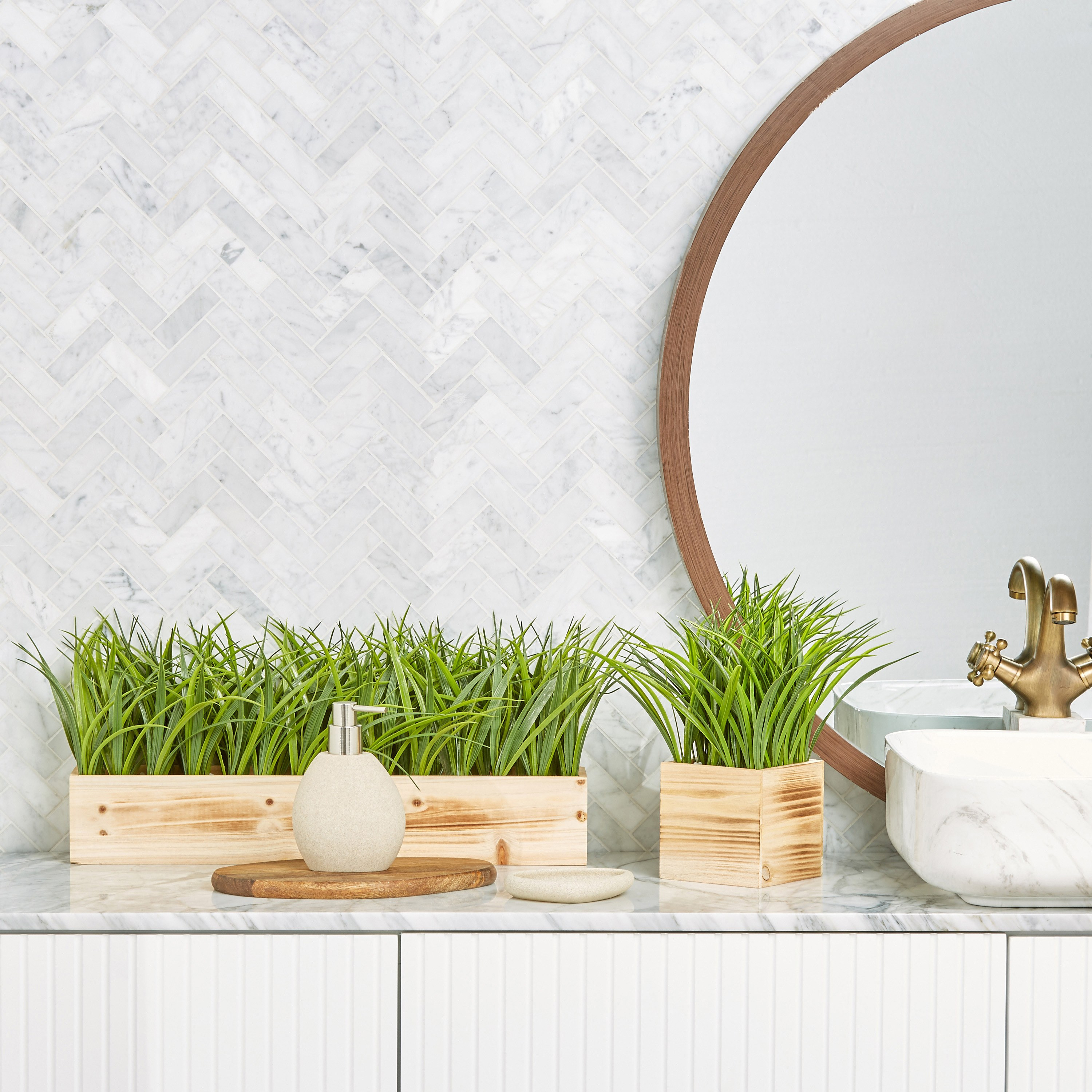 Grass Artificial Plant with Vase-household-gardenandoutdoor-artificialflowersandplants-plants-image-4