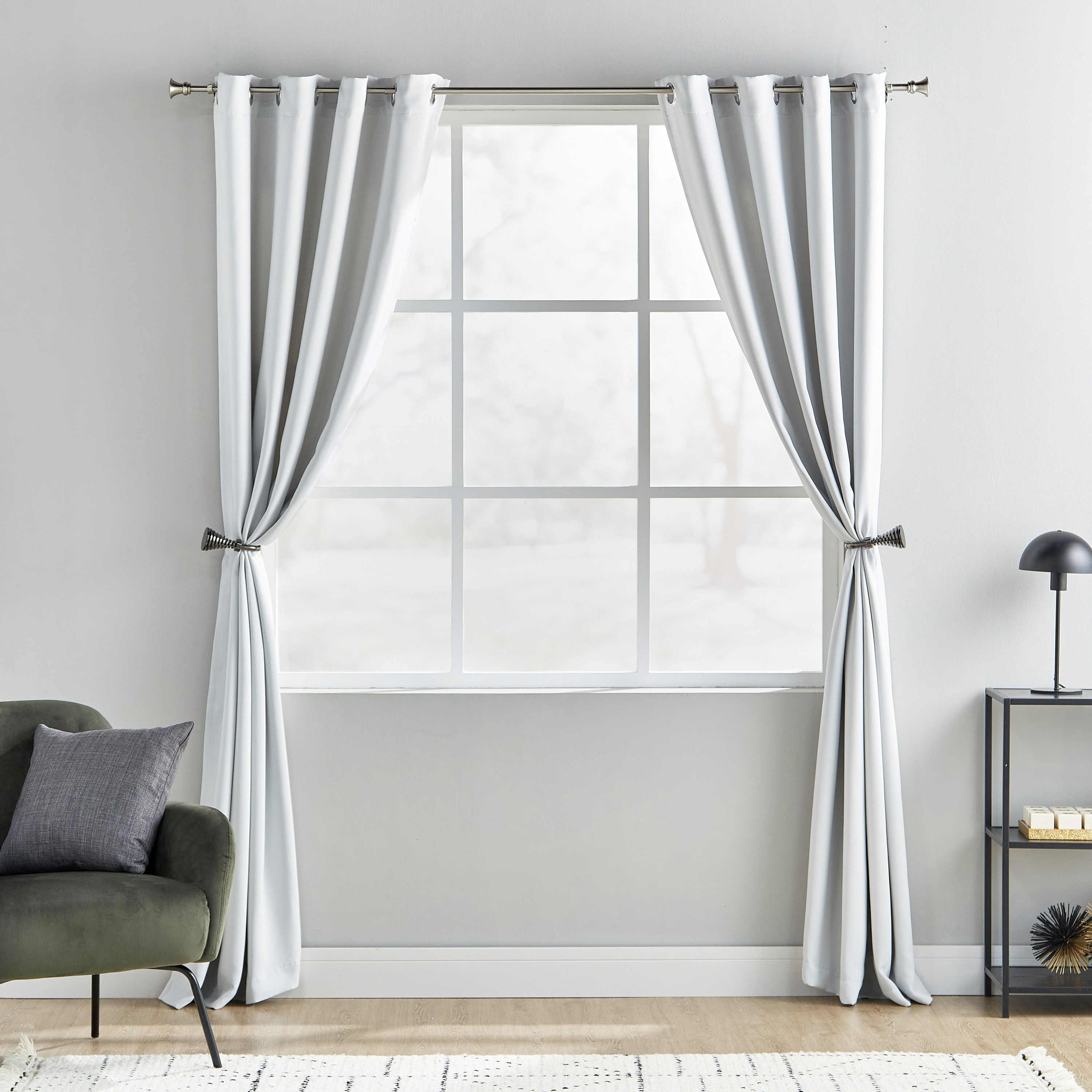 طقم ستائر معتمة غير مبطنة قطعتين - مانزانا والدو - 135x240 سم -household-windows-curtains-image-5