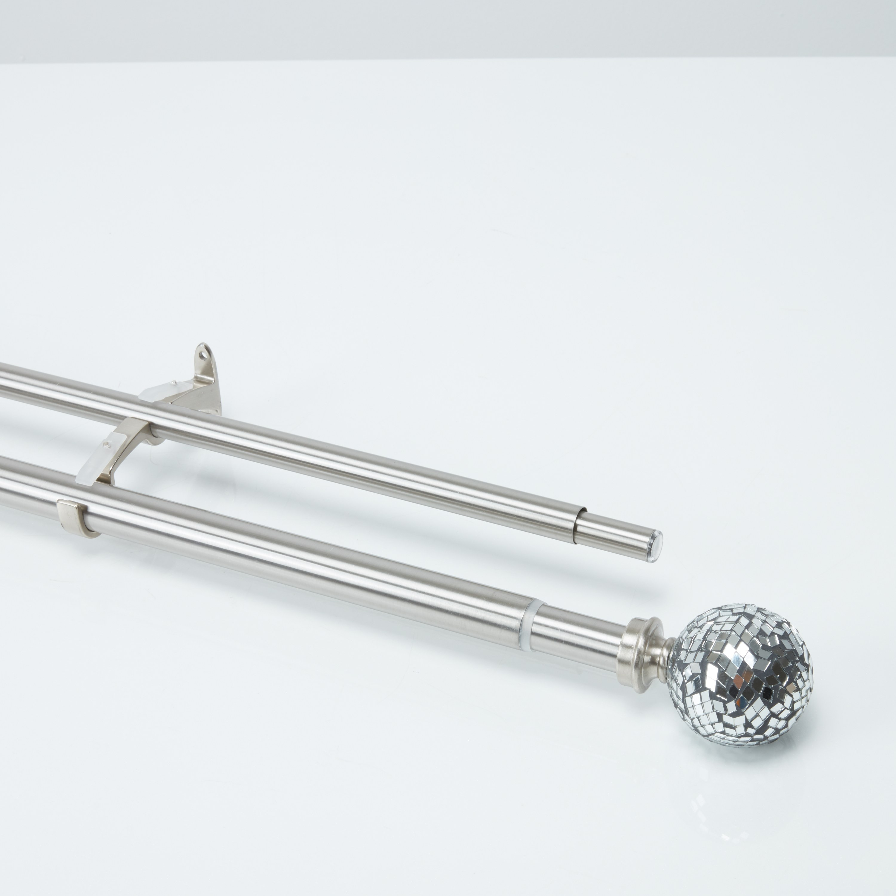 Crowne Mosaic Double Extendable Curtain Rod - 112-274 cm-household-windows-curtainrodsandaccessories-curtainrods-image-1