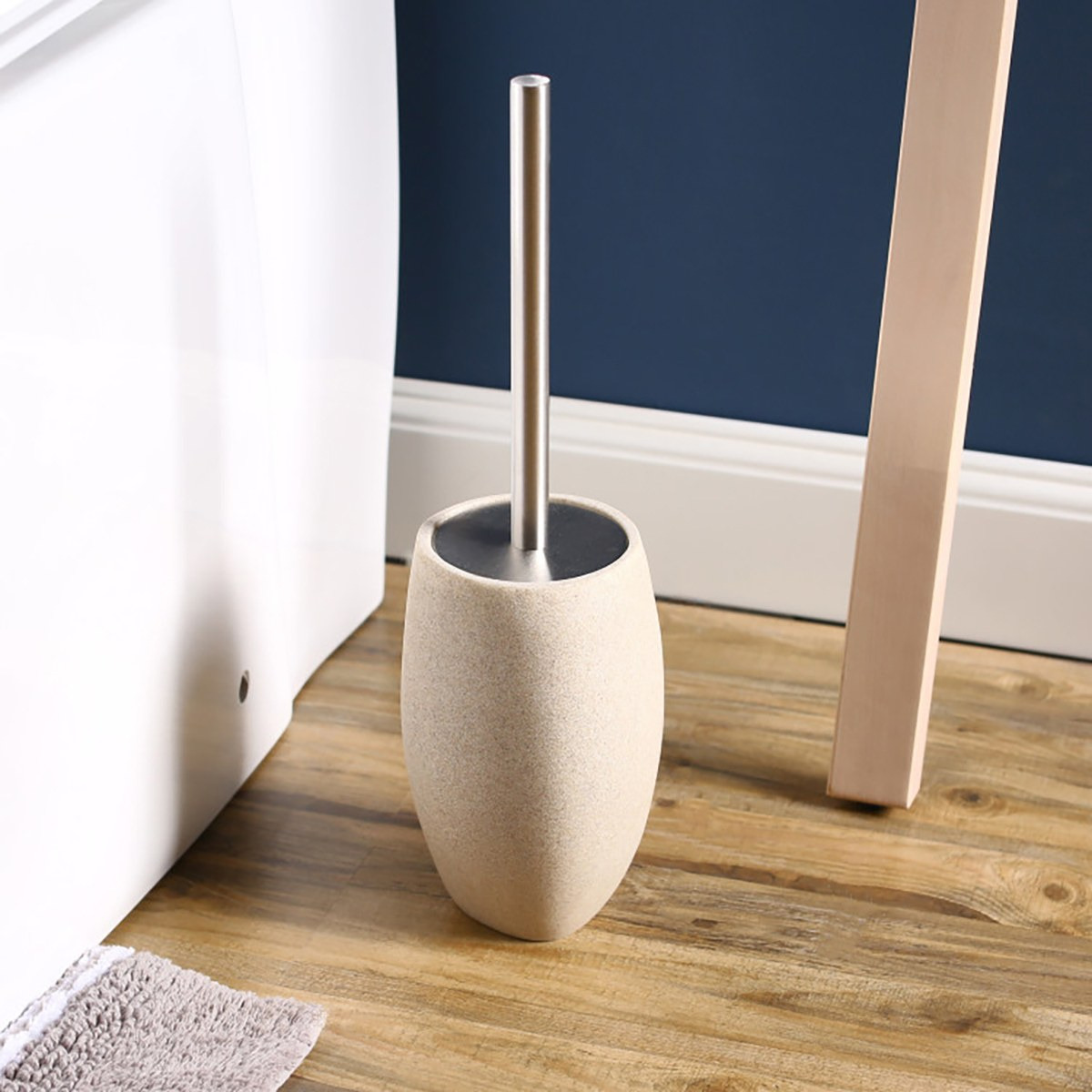 Stone effect deals toilet brush holder