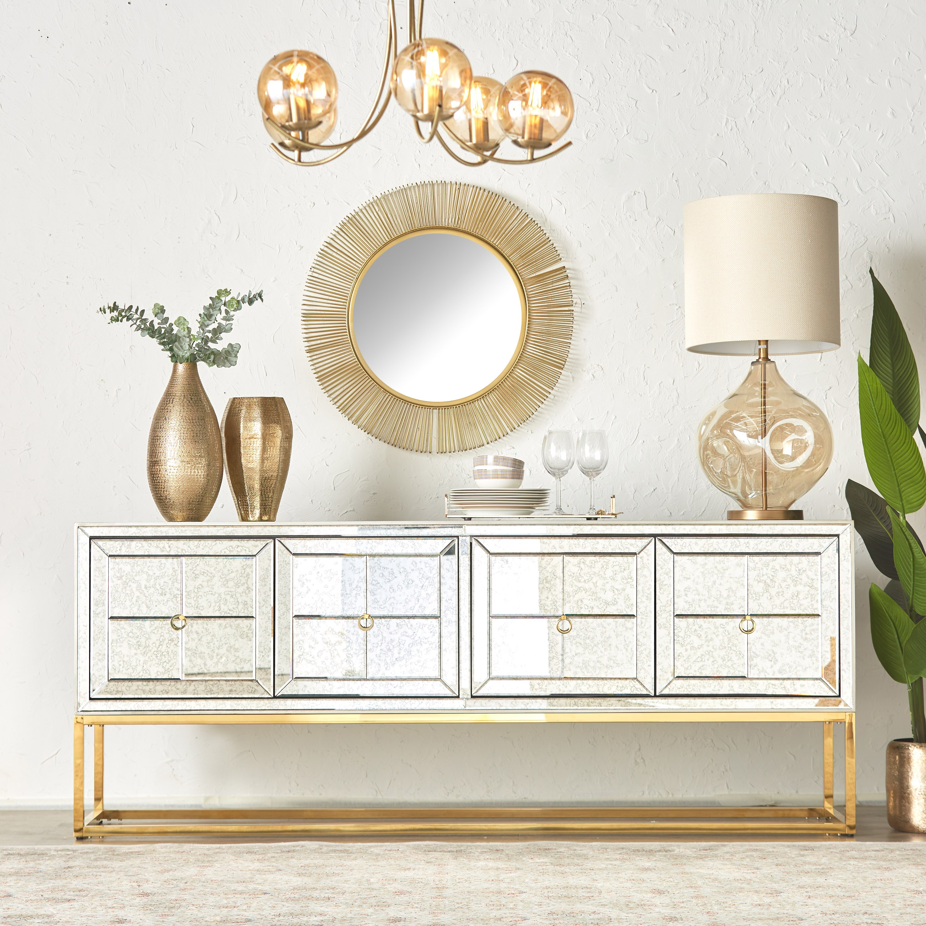 Buffet table outlet gold