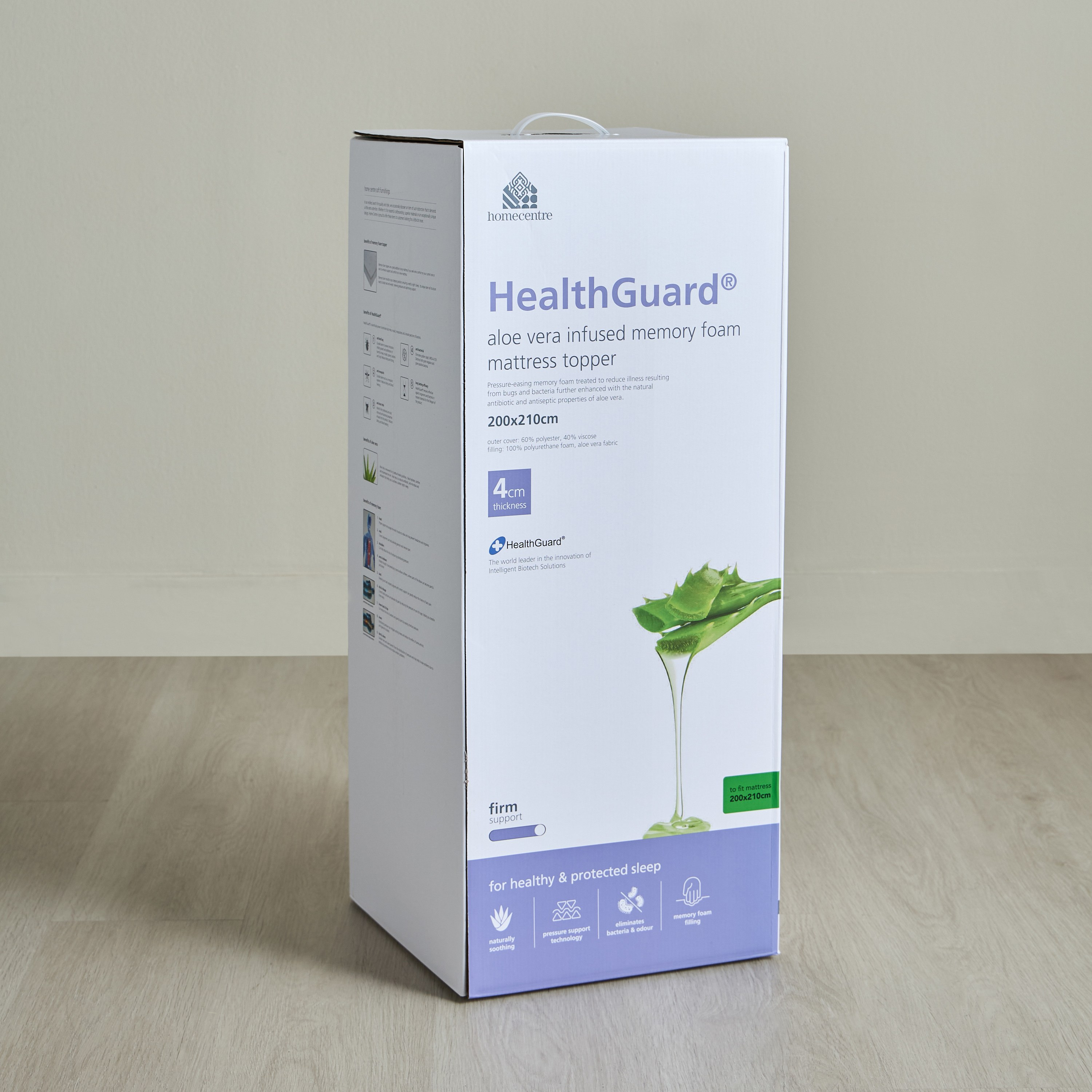 Healthguard Aloe Vera Memory Foam Mattress Topper- 200x210 cm-household-bedding-mattresstoppersandprotectors-mattresstoppers-image-6