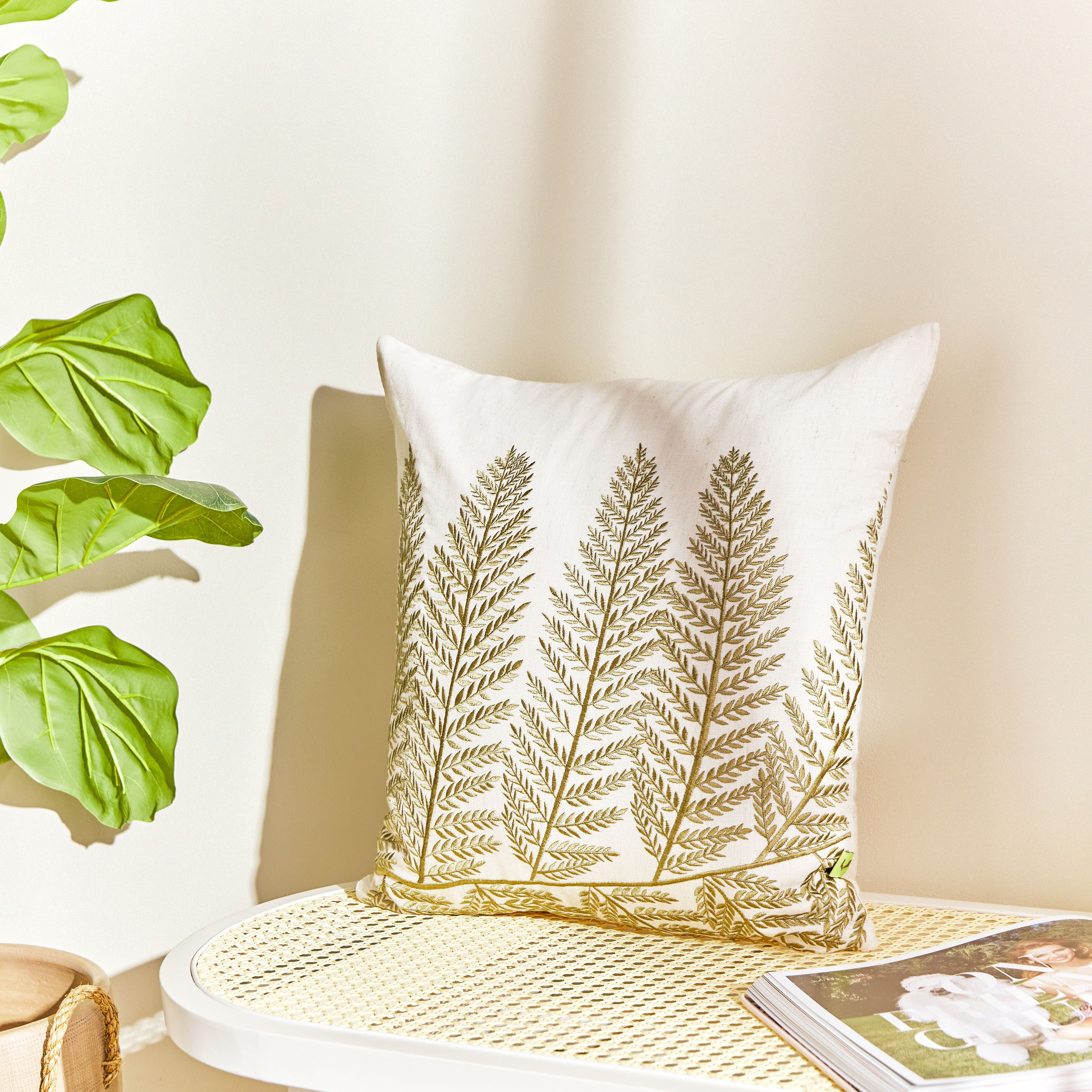 Leaf Cushion Cover - 45x45 cm-household-cushionsandthrows-cushioncovers-image-4