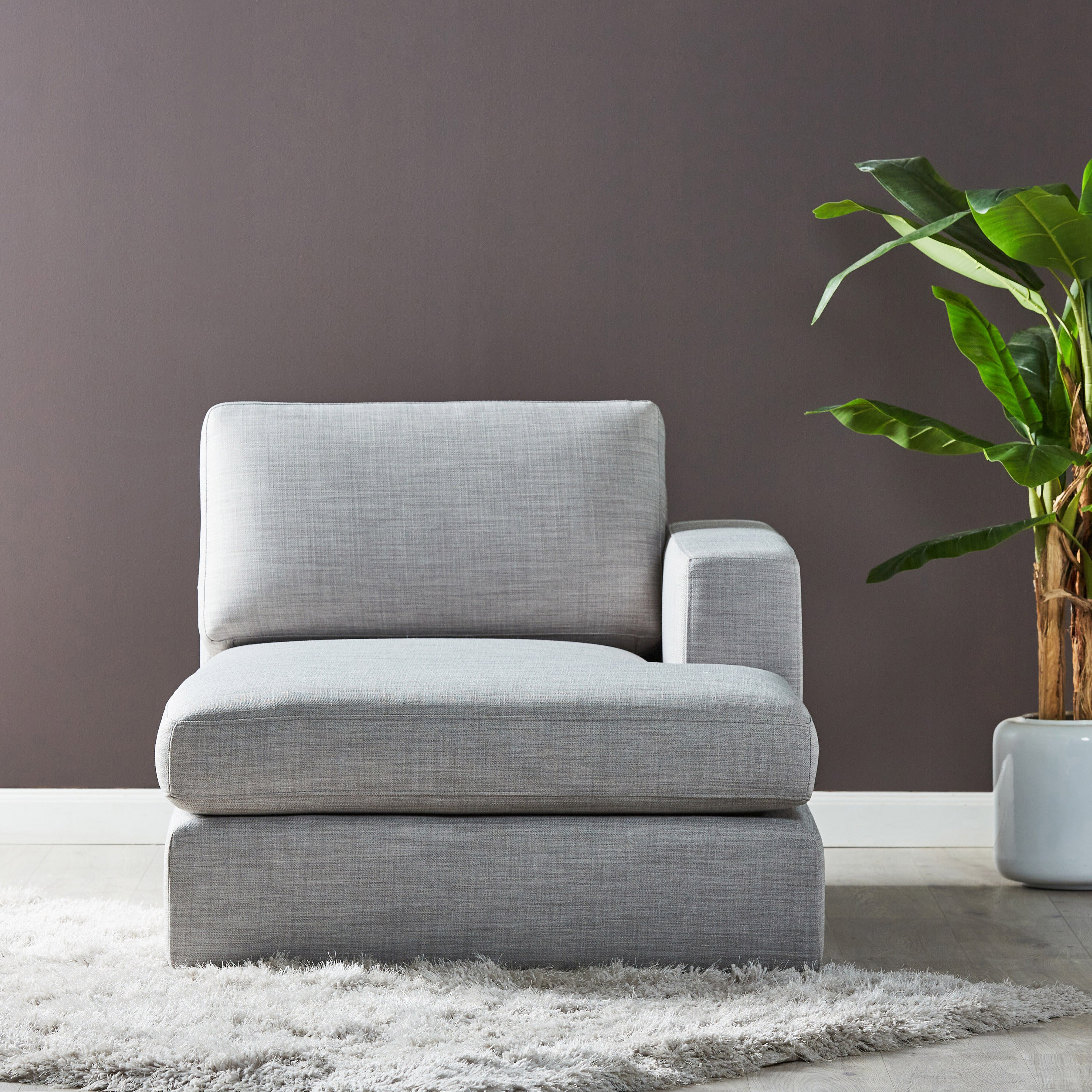 Eterno Fabric Right Modular Chaise