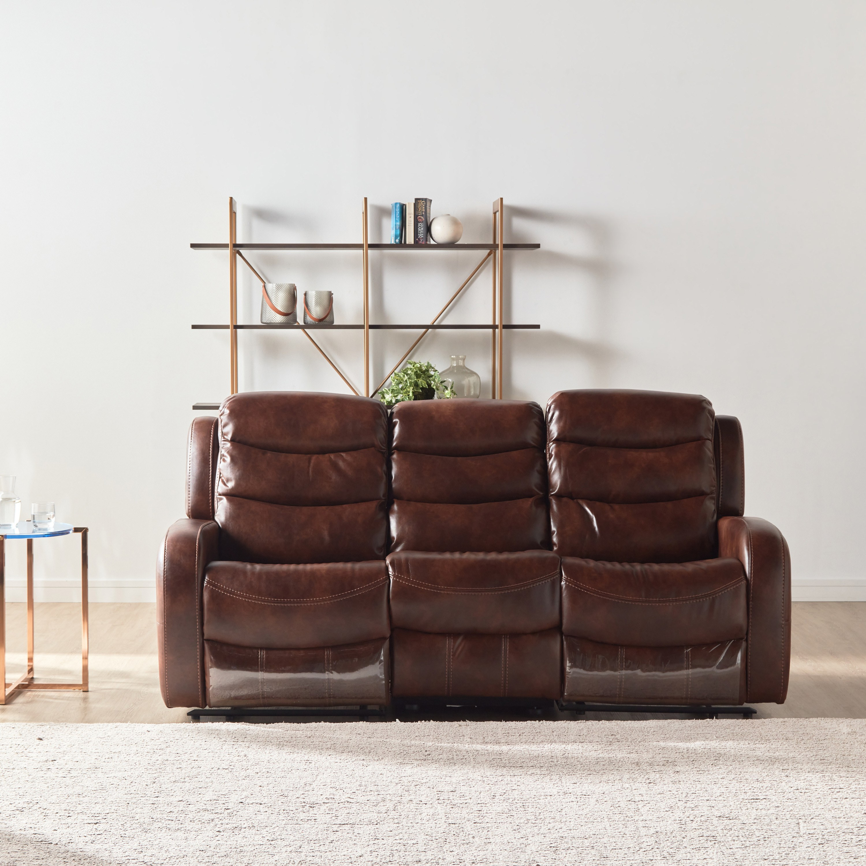 Leather sofa store and recliner chair