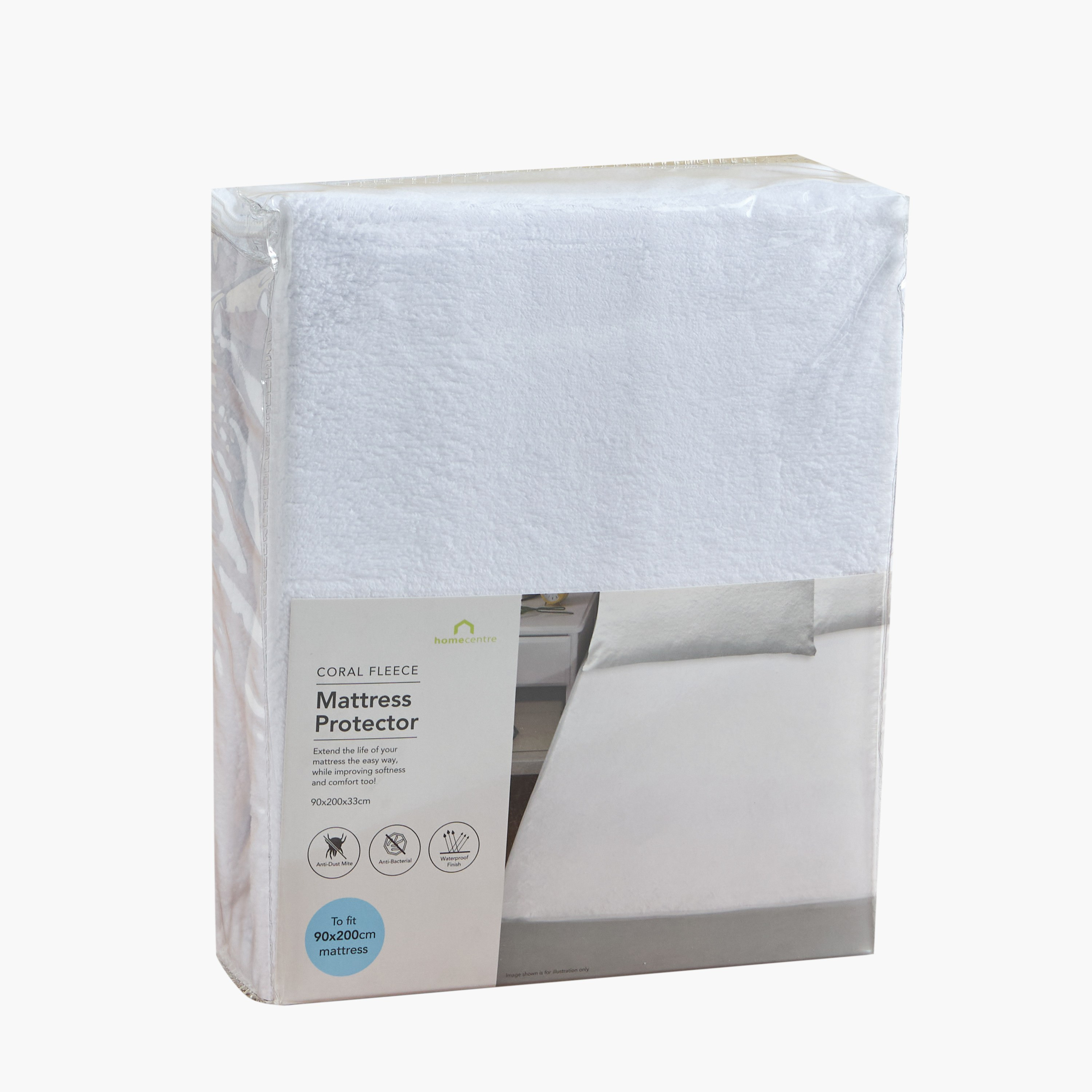 Coral Microfibre Single Mattress Protector - 90x200 cm-household-bedding-mattresstoppersandprotectors-mattressprotectors-image-4