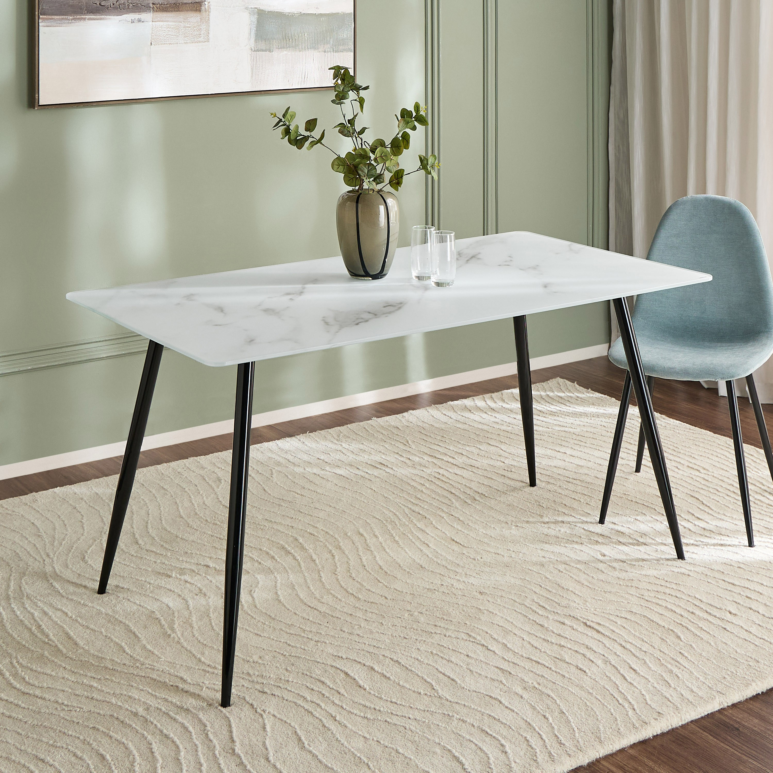 Wilma 6-Seater Glass Top Dining Table