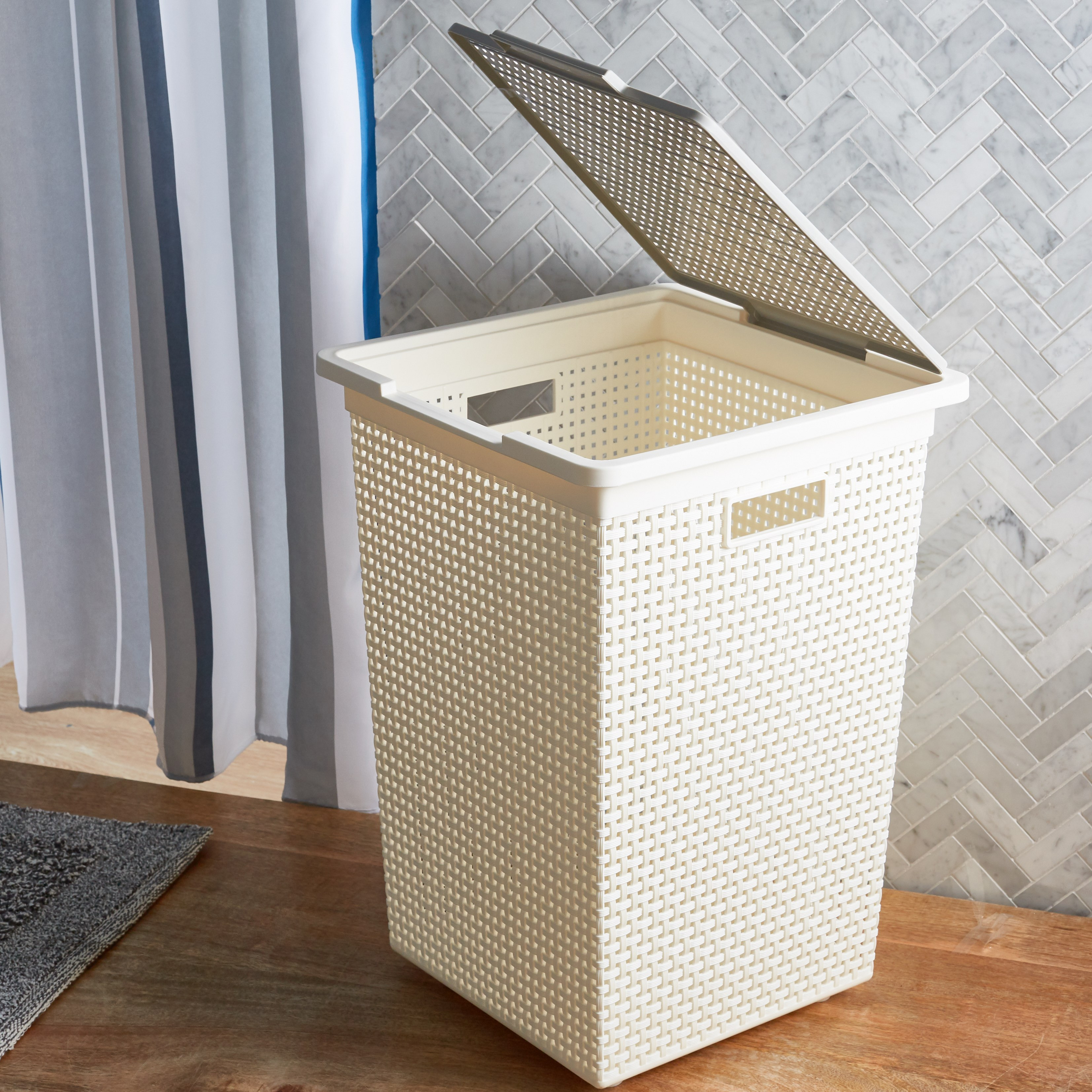 Adric Laundry Hamper with Cutout Handles-household-bathandlaundry-laundrysolutions-laundryhampers-image-2