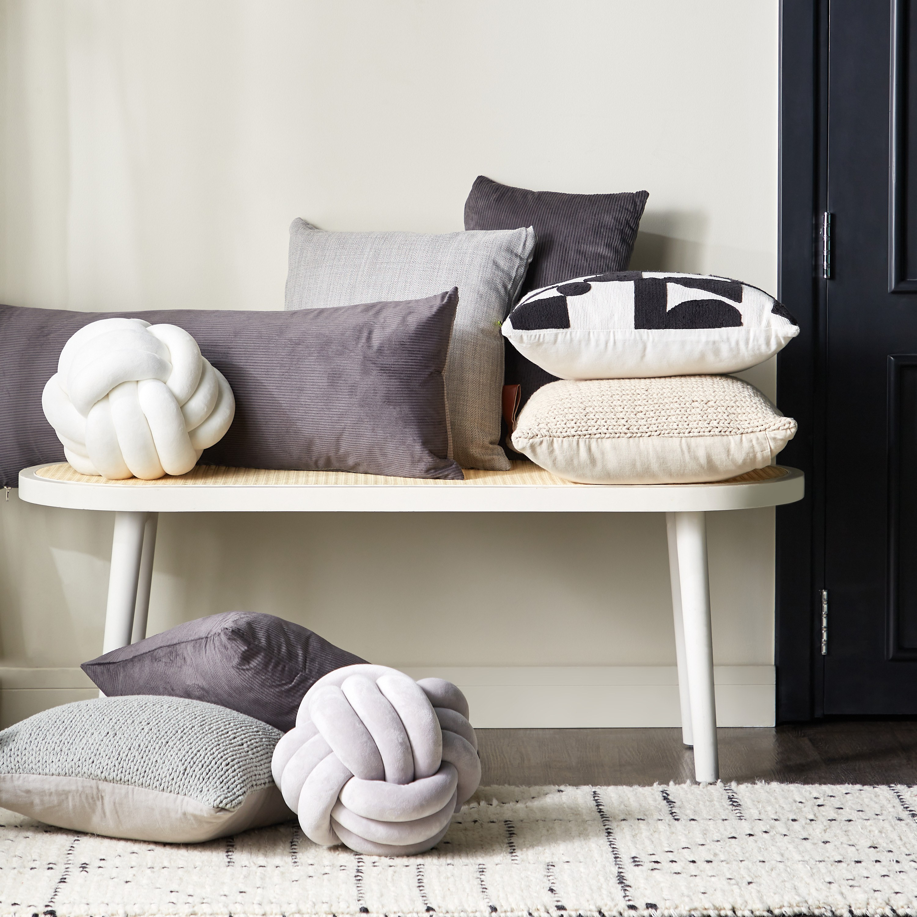 Eterno Textured Square Filled Cushion - 45x45 cm-household-cushionsandthrows-filledcushions-decorativecushions-image-4