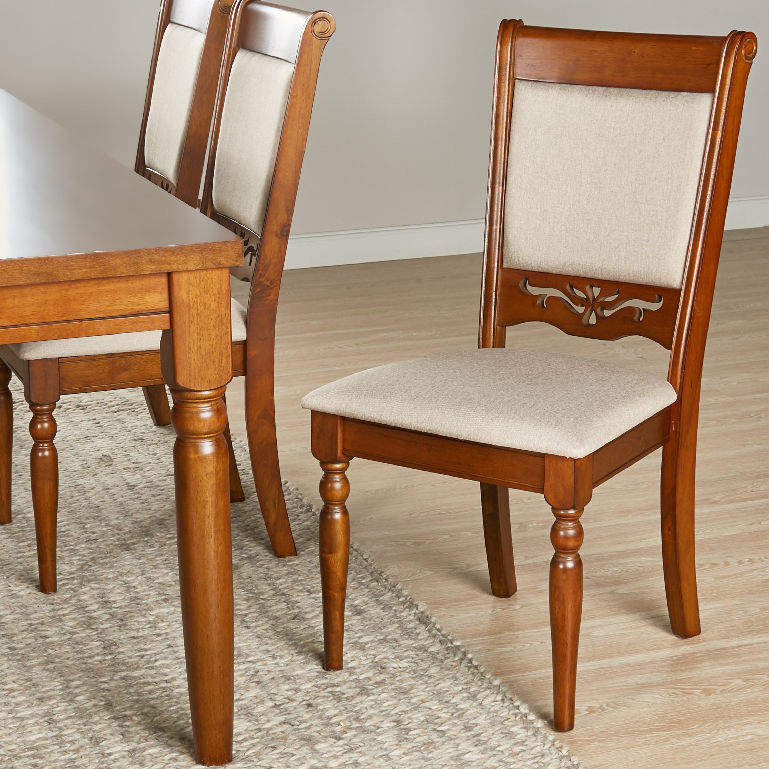 Wood chairs for dining outlet table