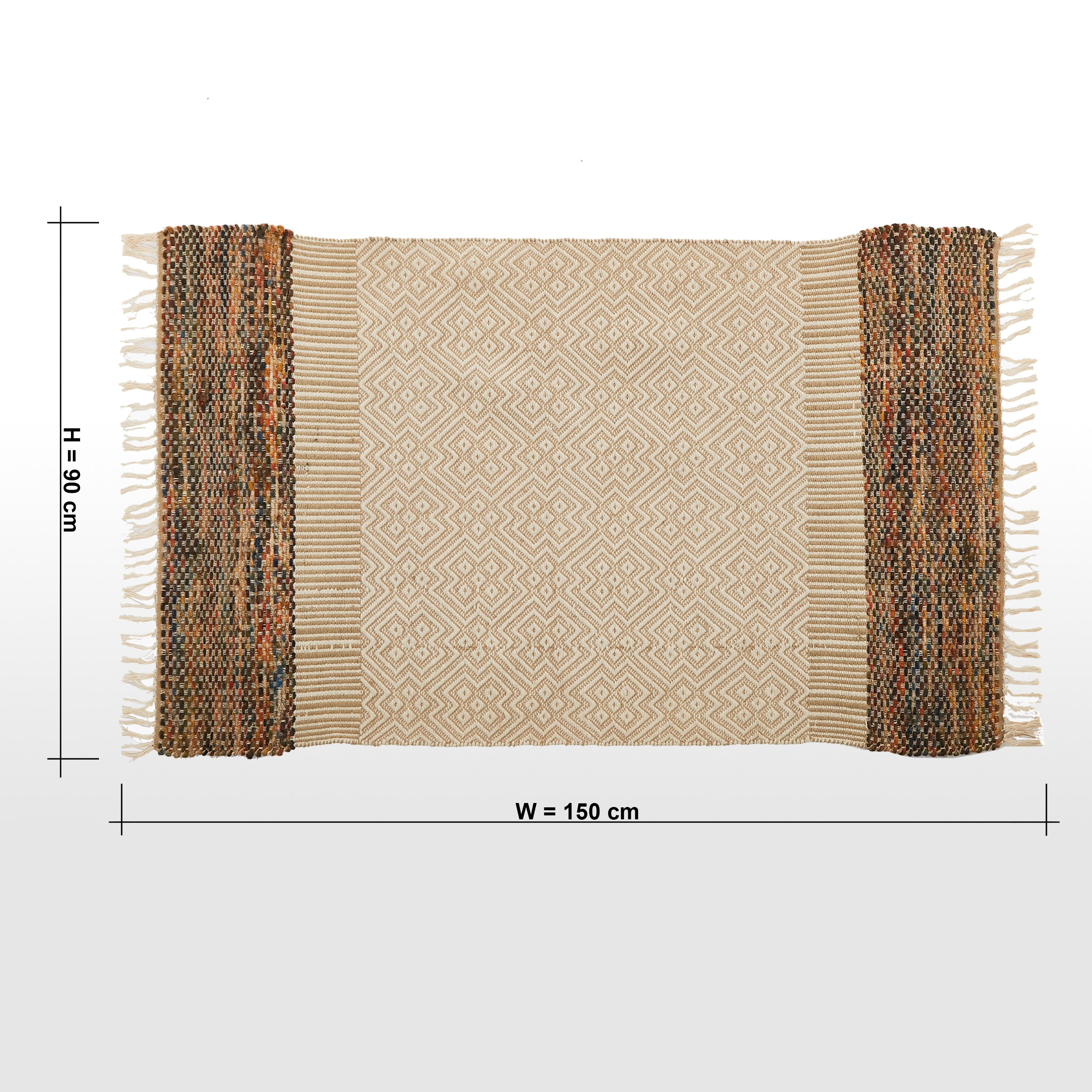 Colorband Handwoven Dhurrie - 90x150 cm-household-rugsandcarpets-rugs-image-6
