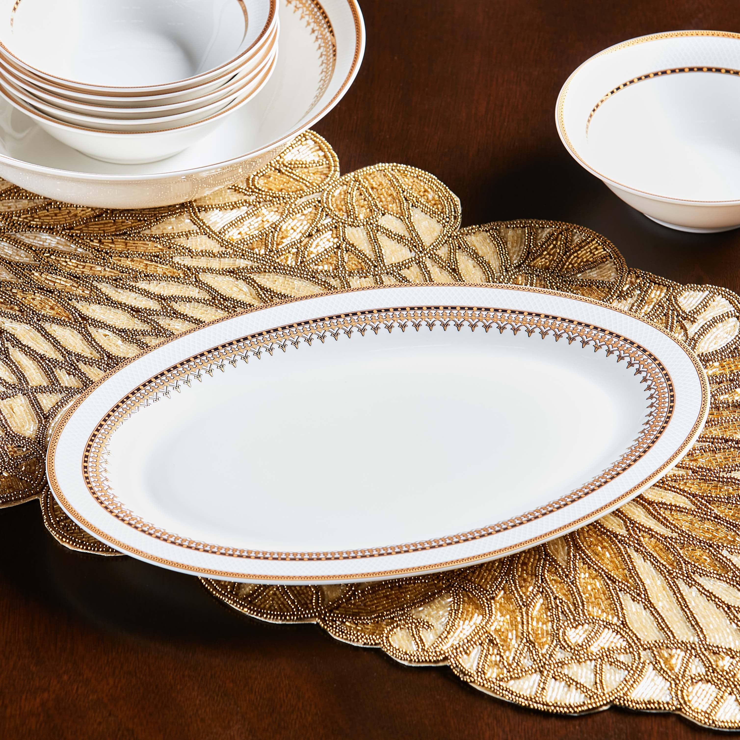 Shop Palampore 32-Piece Porcelain Dinner Set Serve