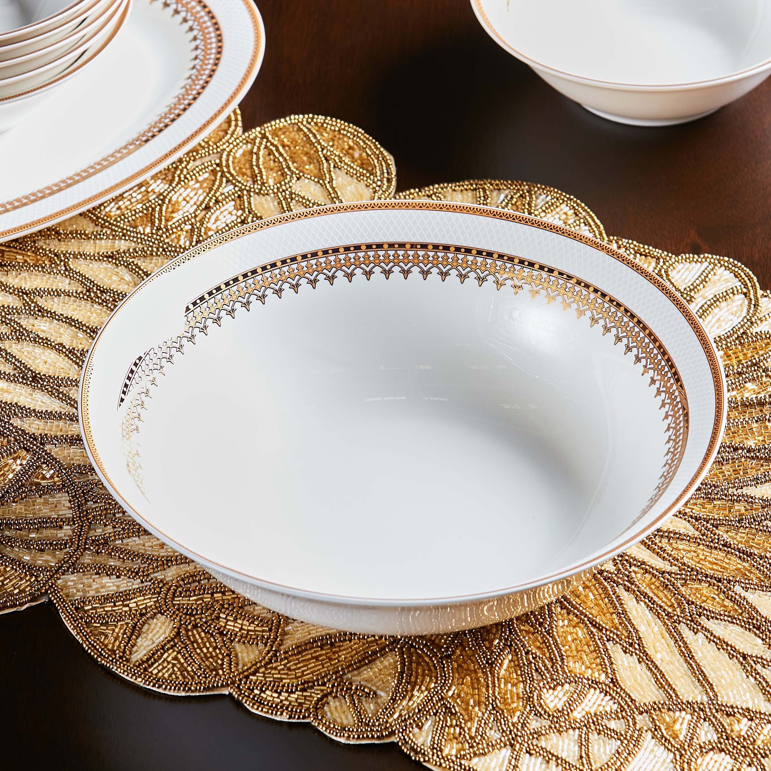 Shop Palampore 32-Piece Porcelain Dinner Set Serve