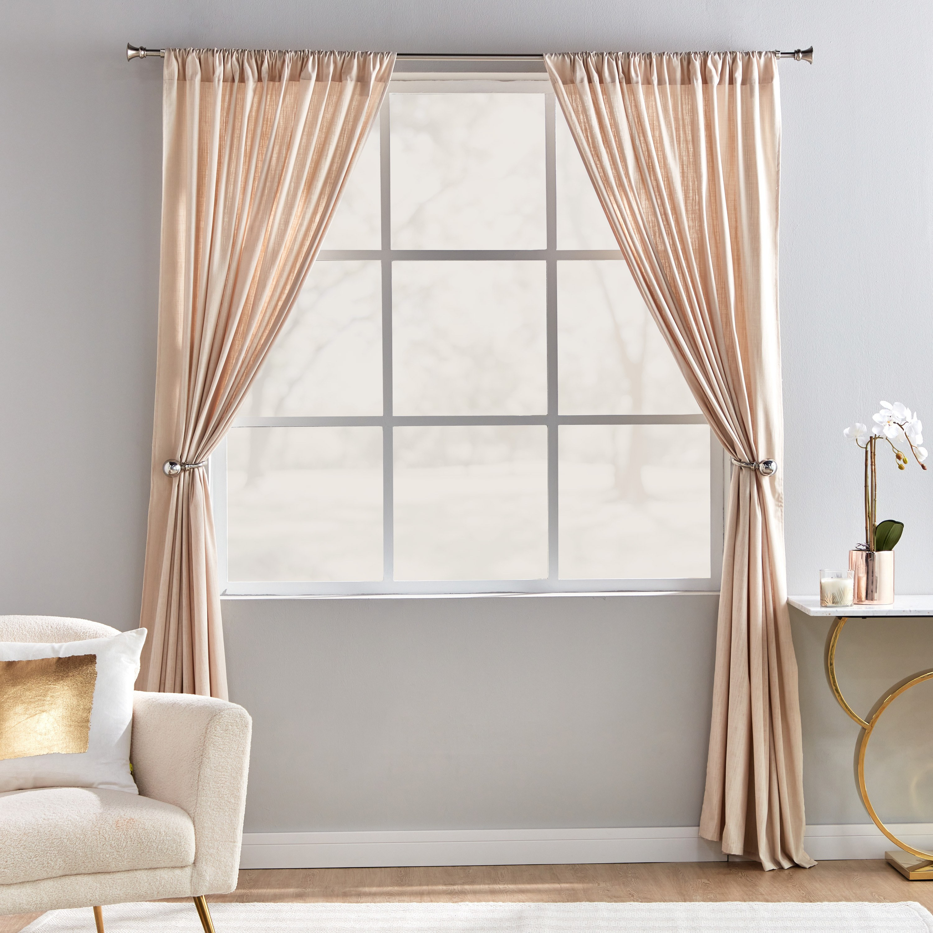 زوج ستائر سلوب اتجاهين - 140x240 سم-household-windows-curtains-image-5