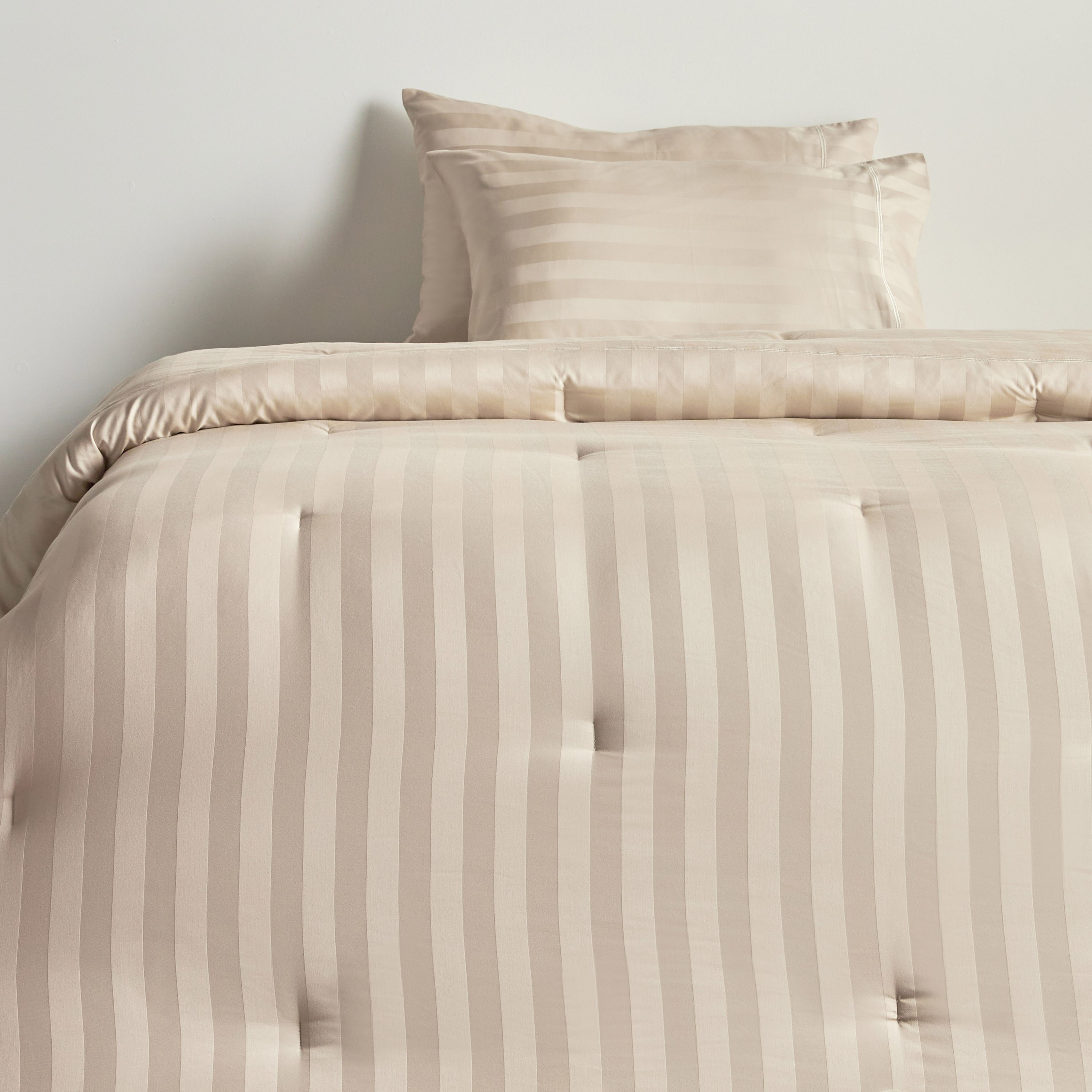 Satin Stripe Pima Cotton Sateen 525 Thread Count 3-Piece Queen Comforter Set - 200x240 cm-household-bedding-comfortersandbedspreads-comforters-image-2