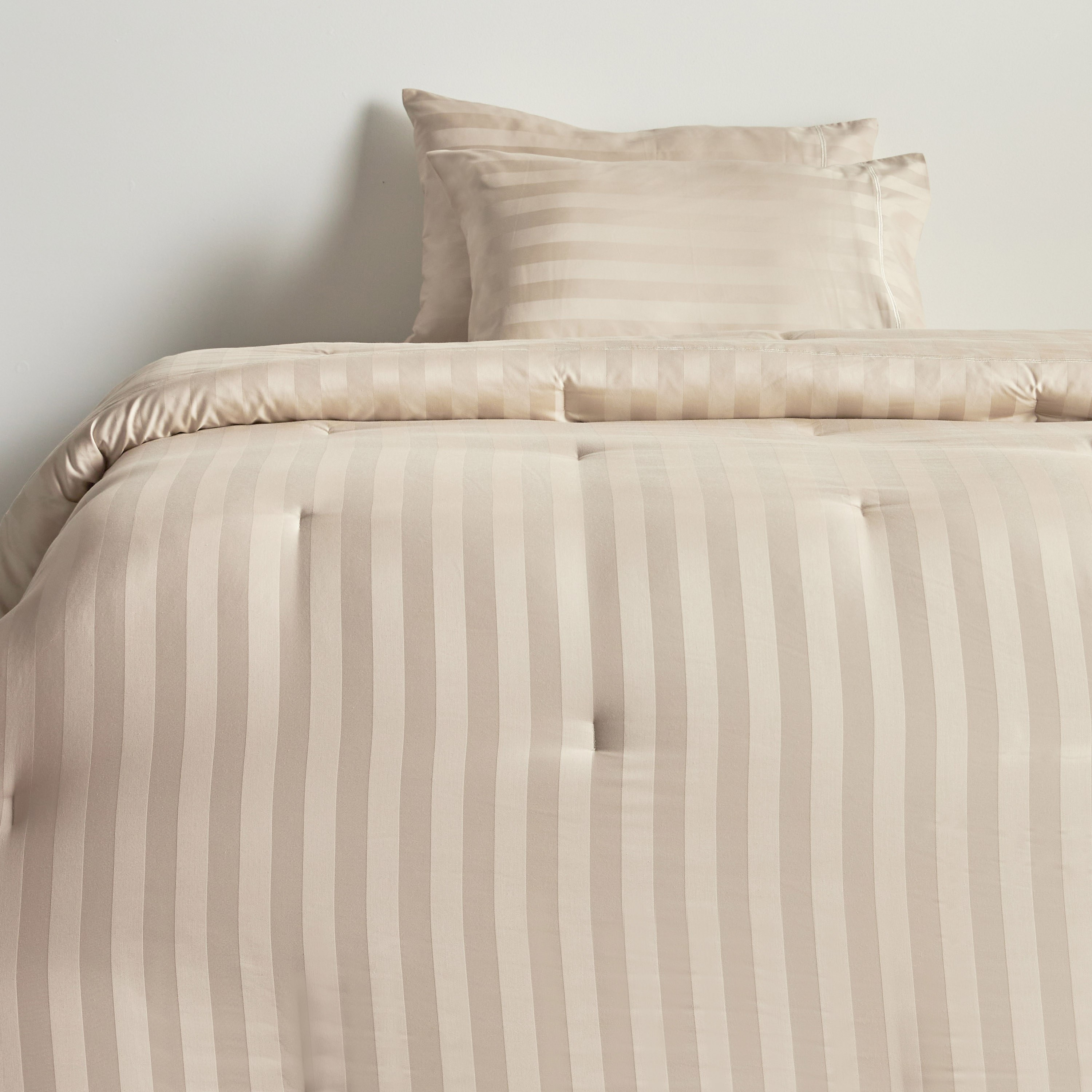 Satin Stripe Pima Cotton Sateen 525 Thread Count 3-Piece Full Comforter Set - 160x240 cm-household-bedding-comfortersandbedspreads-comforters-image-2