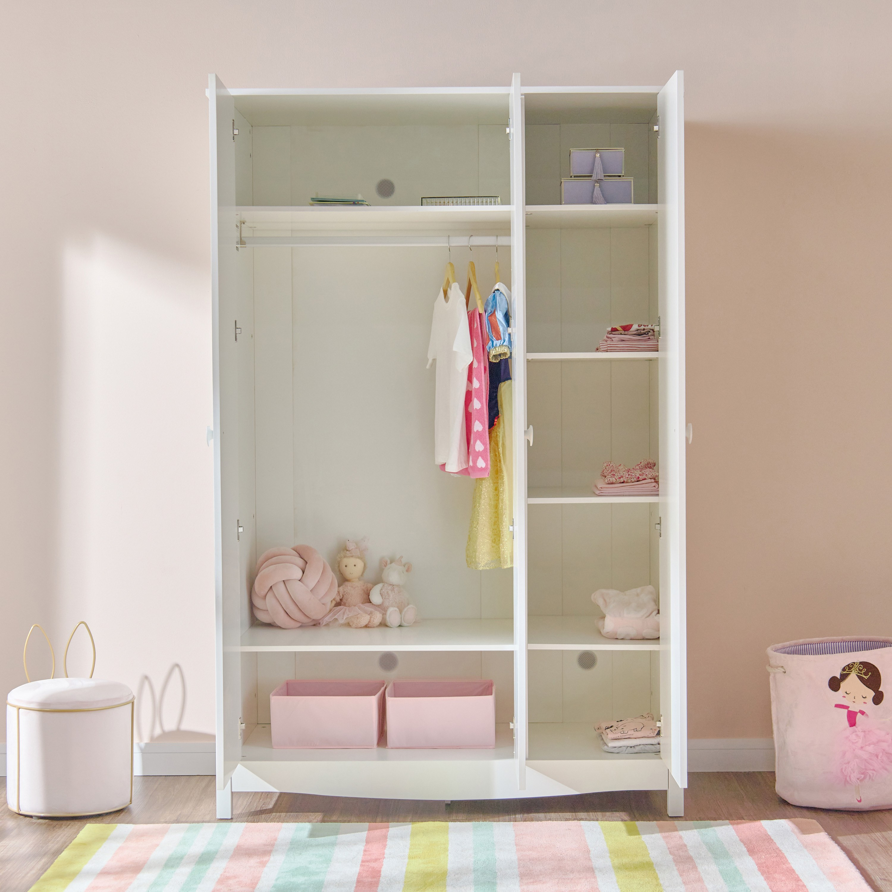 Hailey 3-Door Wardrobe-babyandkids-roomfurniture-wardrobes-image-3