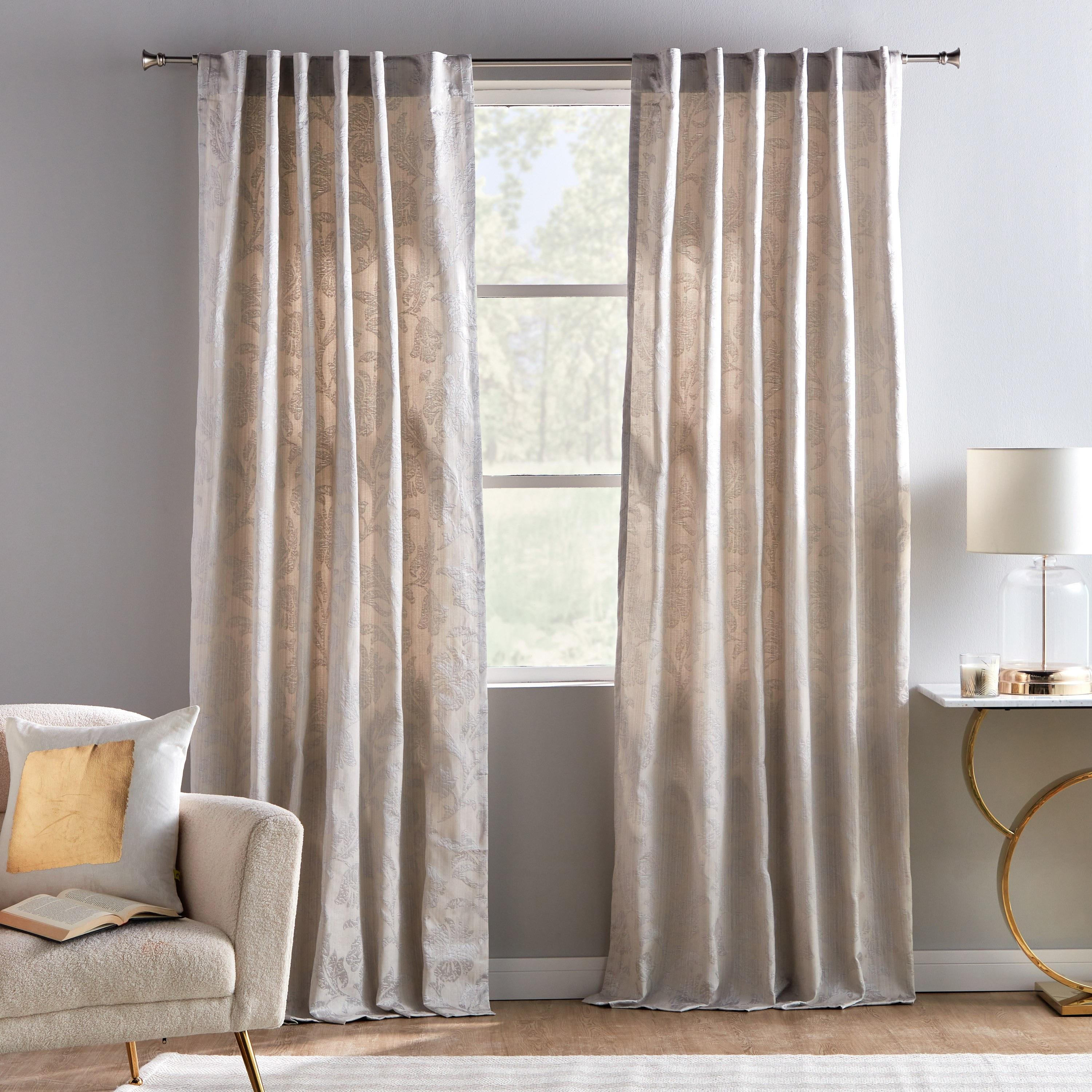 Torino 2-Piece Unlined Curtain Set - 135x240 cm