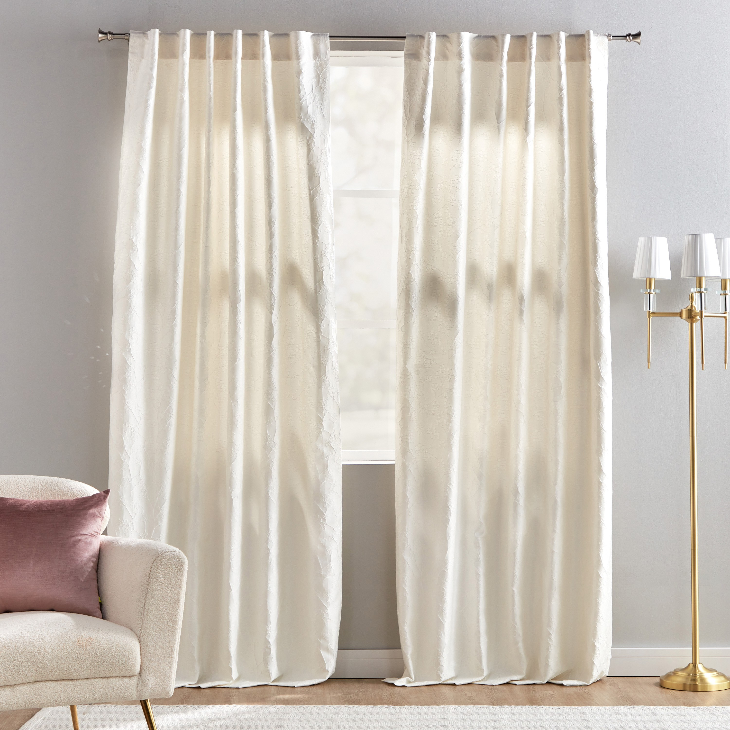 Trellis 2-Piece Lined Curtain Set - 135x240 cm