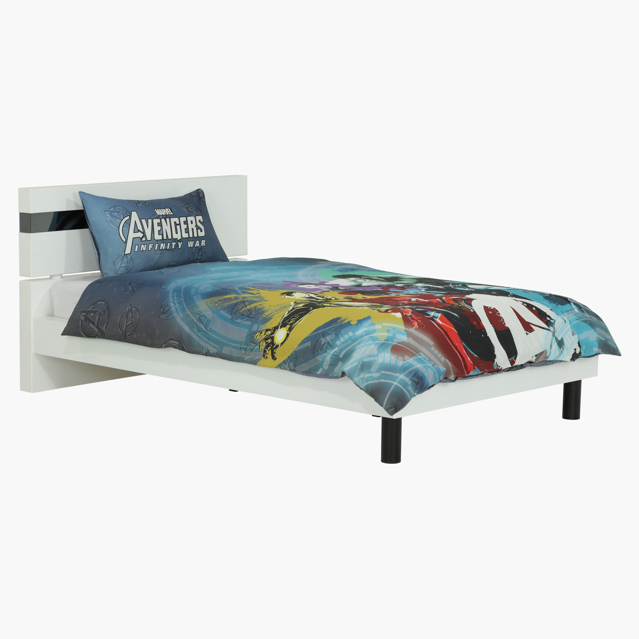 Shop Marvel Avengers Printed Duvet and Pillow Cover Set 135x200 cms Online Home Centre Bahrain